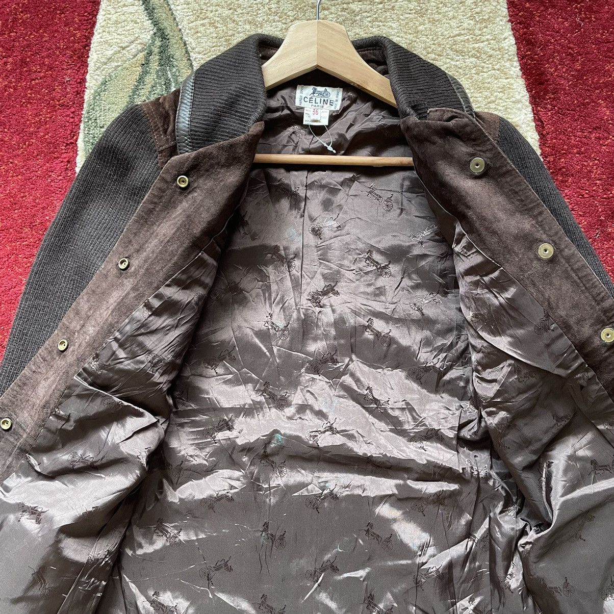 Celine × Designer × Vintage Vintage Celine Paris Pig Suede Leather Double Lining Jacket Size XS / US 0-2 / IT 36-38 - 6 Thumbnail