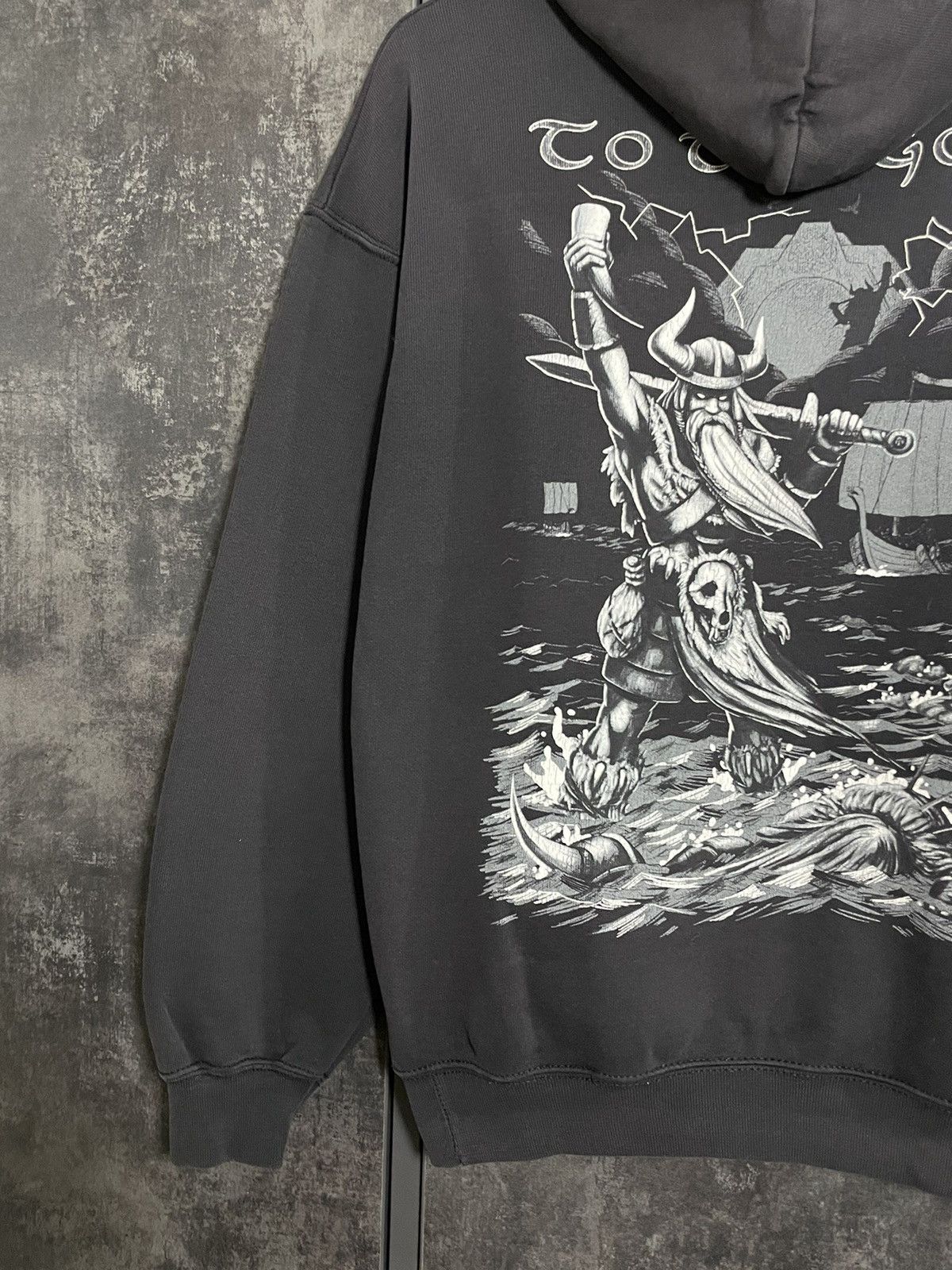 Vintage Vintage Sons Of Odin Manovar Faded Hoodie Deftones Oasis 3D Size US M / EU 48-50 / 2 - 8 Thumbnail