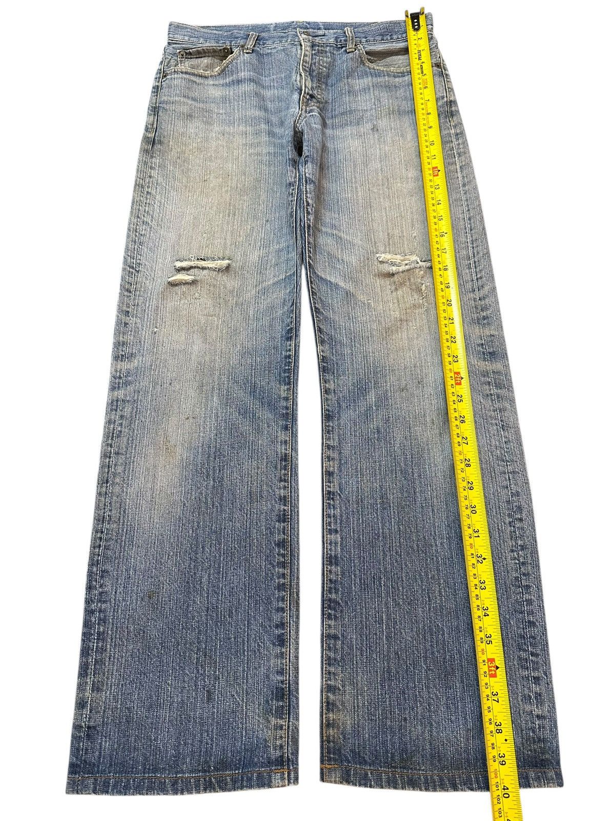 Japanese Brand Vintage Japanese Mud Wash Faded Distress Style Baggy Jeans Size US 32 / EU 48 - 12 Thumbnail