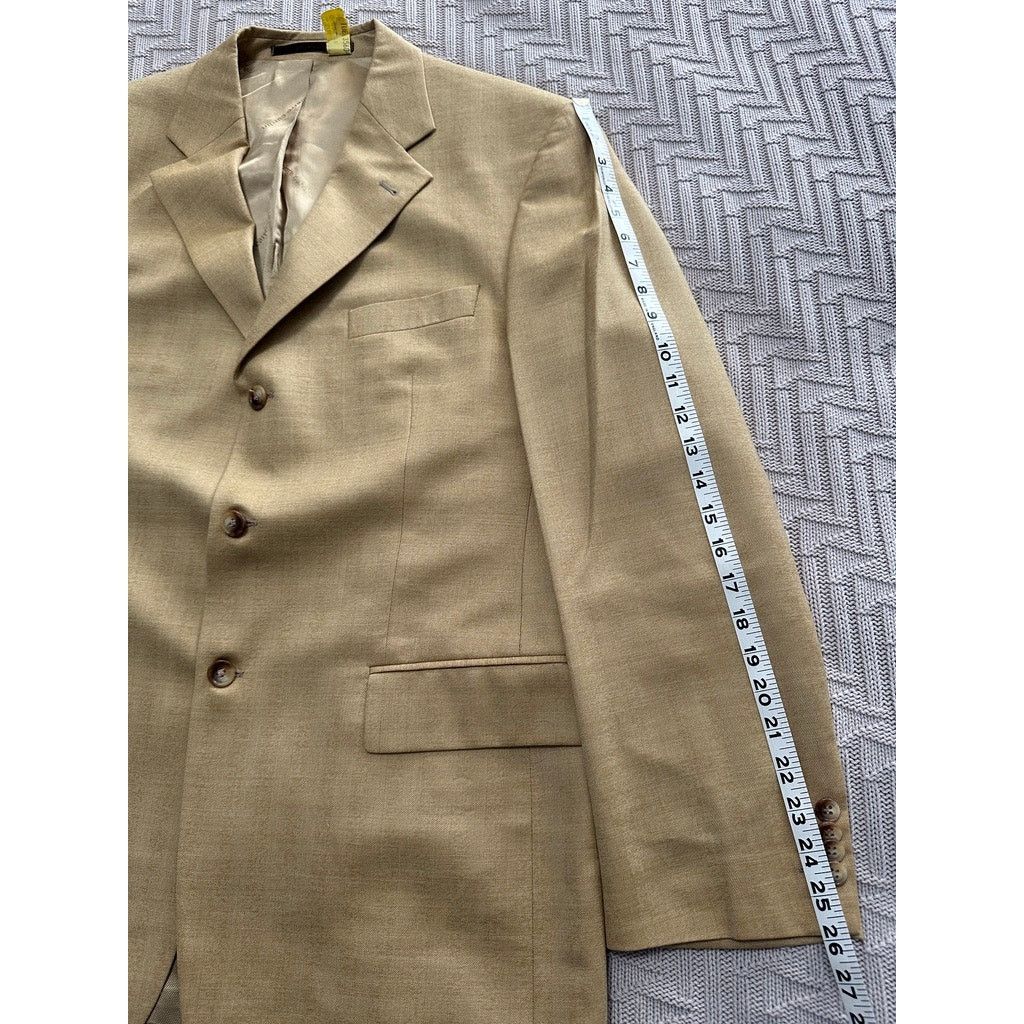 Pierre Cardin Weingarten Koln Pierre Cardin khaki wool three button blazer Size 44R - 9 Thumbnail