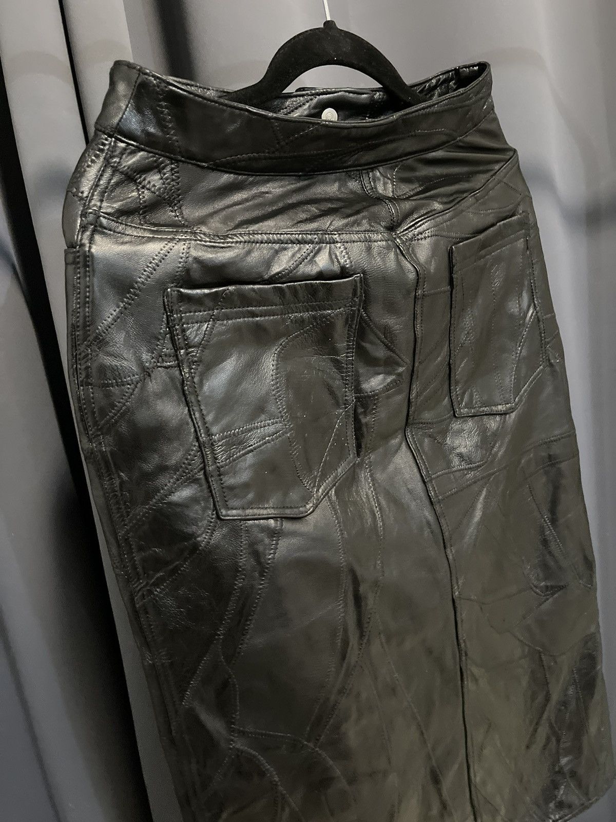 Other Jacques Wei Leather Patchwork Skirt Size 26" / US 2 / IT 38 - 5 Thumbnail