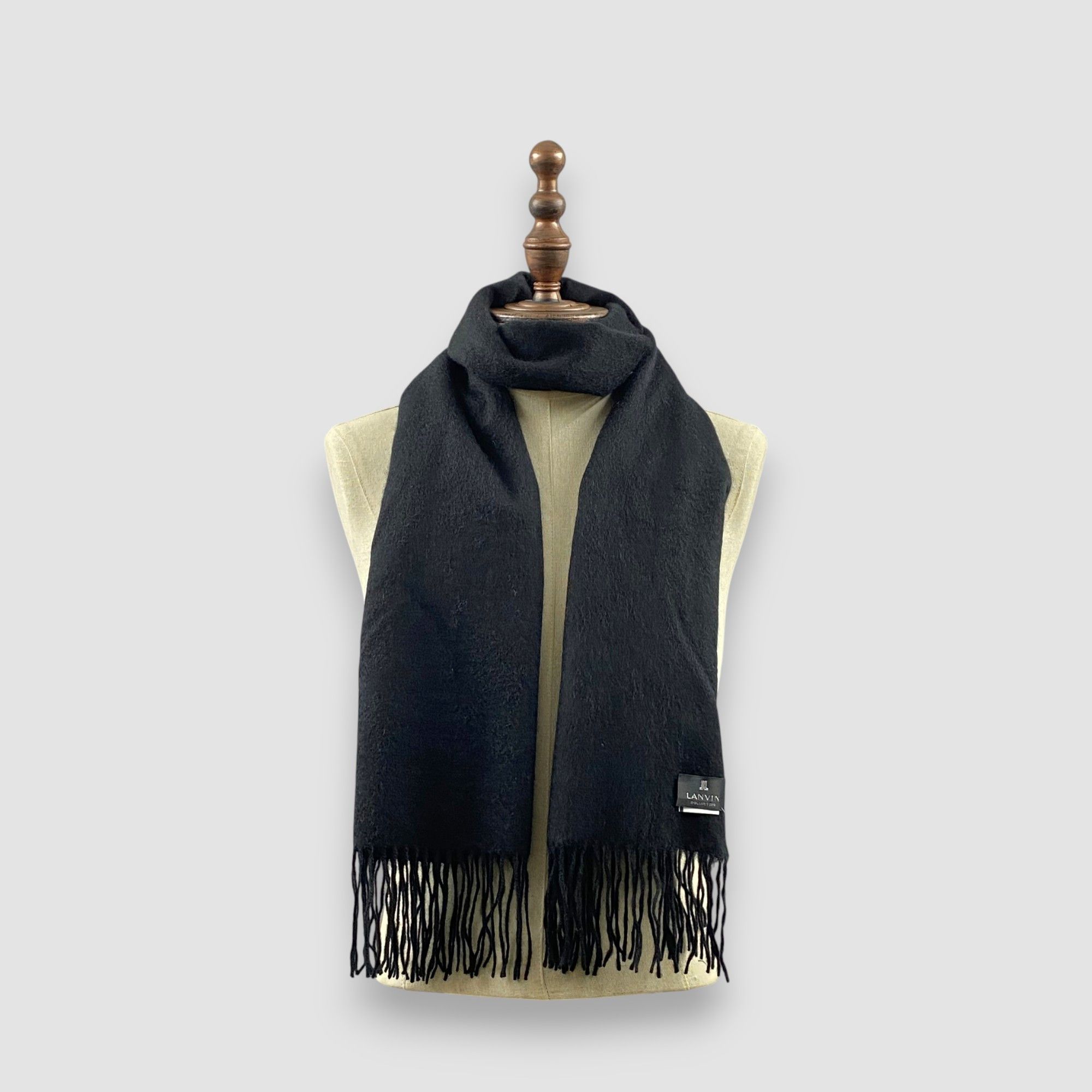 Japanese Brand Vintage Lanvin Scarf Muffler Wool Stole Wraps Scarves Size ONE SIZE - 1 Thumbnail