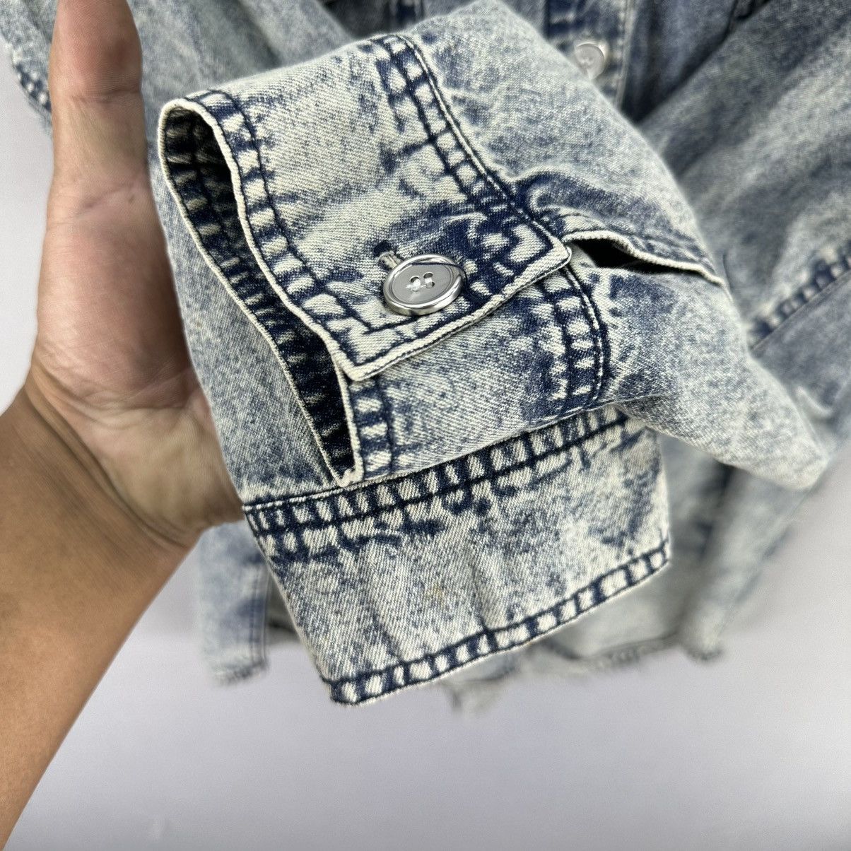Japanese Brand × Vintage Vintage 90's Ladies Denim Jacket Hoodie by CRYX Size M / US 6-8 / IT 42-44 - 12 Thumbnail