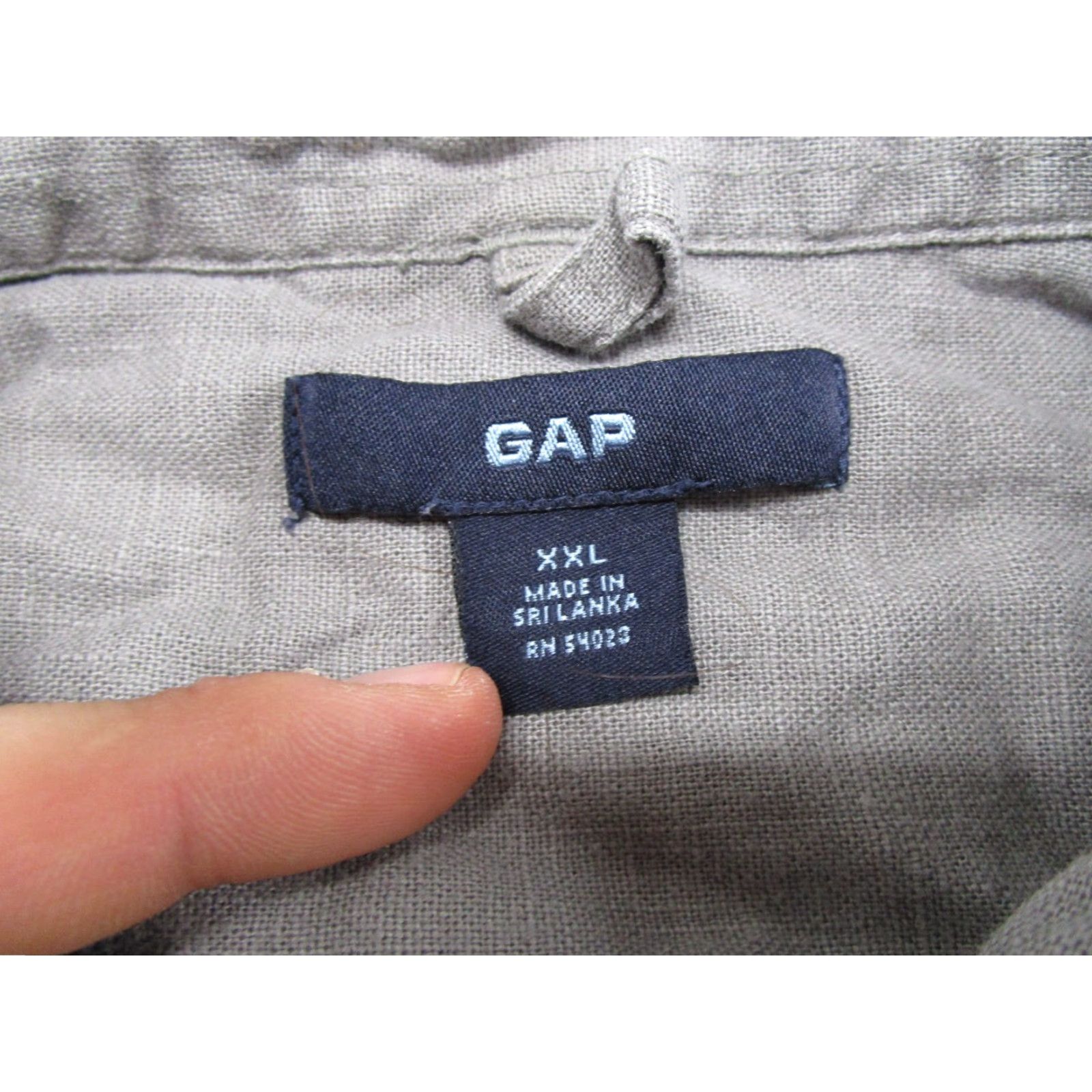 Gap VINTAGE Gap Button-Up Shirt Men 2XL Cotton Linen Short Sleeve Gray Retro Utility Pocket Shirt Mens Size 2XL Size US XXL / EU 58 / 5 - 2 Thumbnail