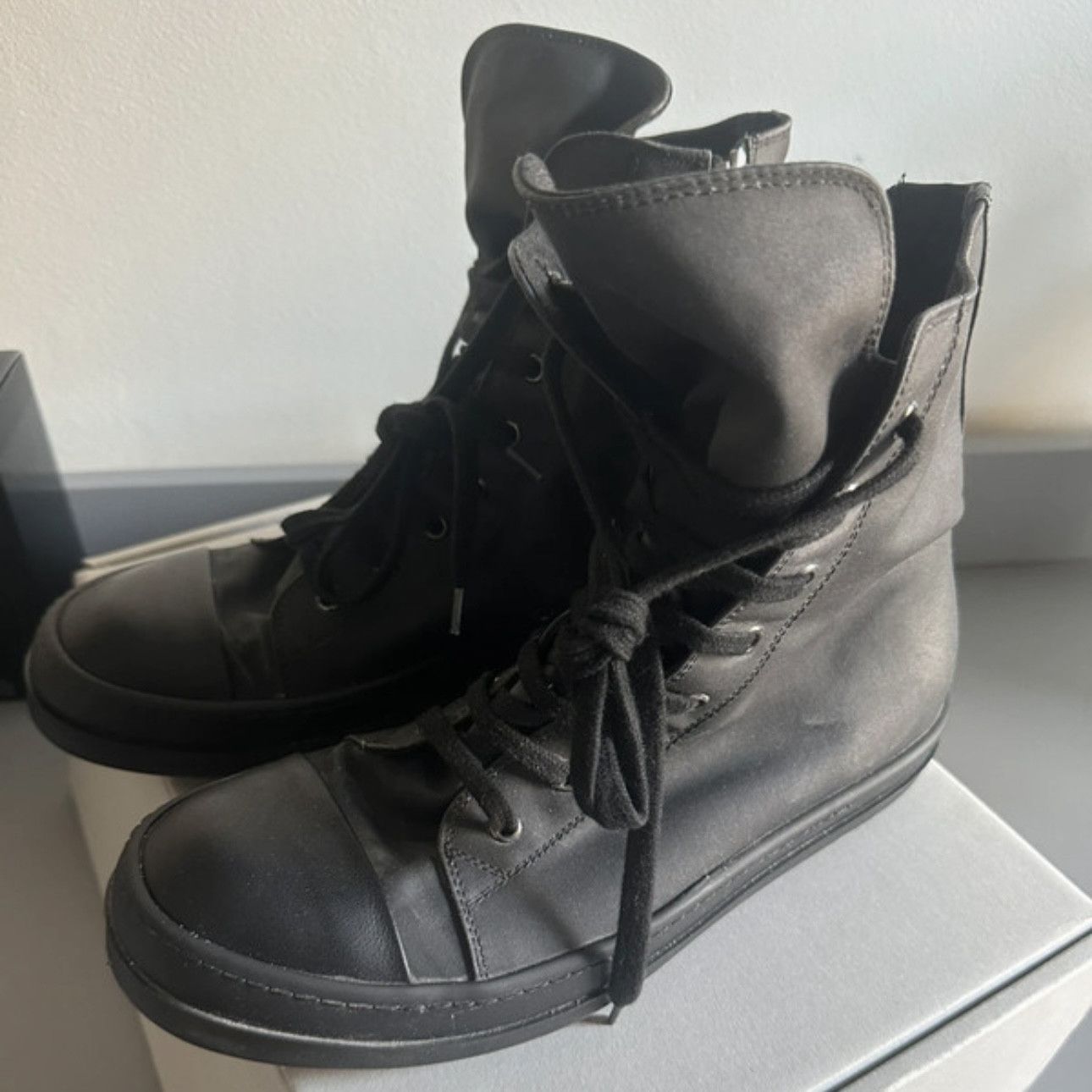 Rick Owens Rick Owens Triple Black Ramones Size US 9.5 / EU 42-43 - 1 Thumbnail