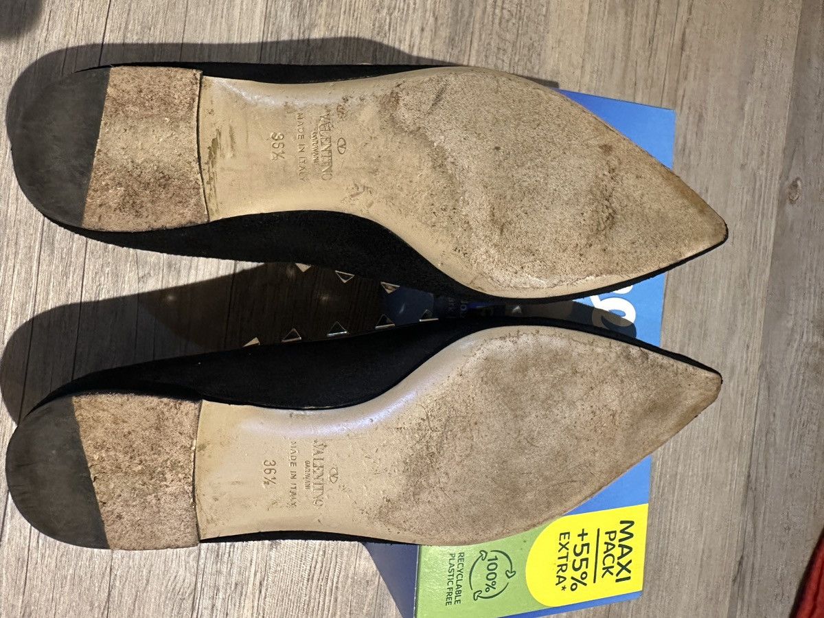 Valentino Ballerines Valentino Garavani Rockstud en Daim Noir Size US 5.5 / IT 35.5 - 6 Thumbnail