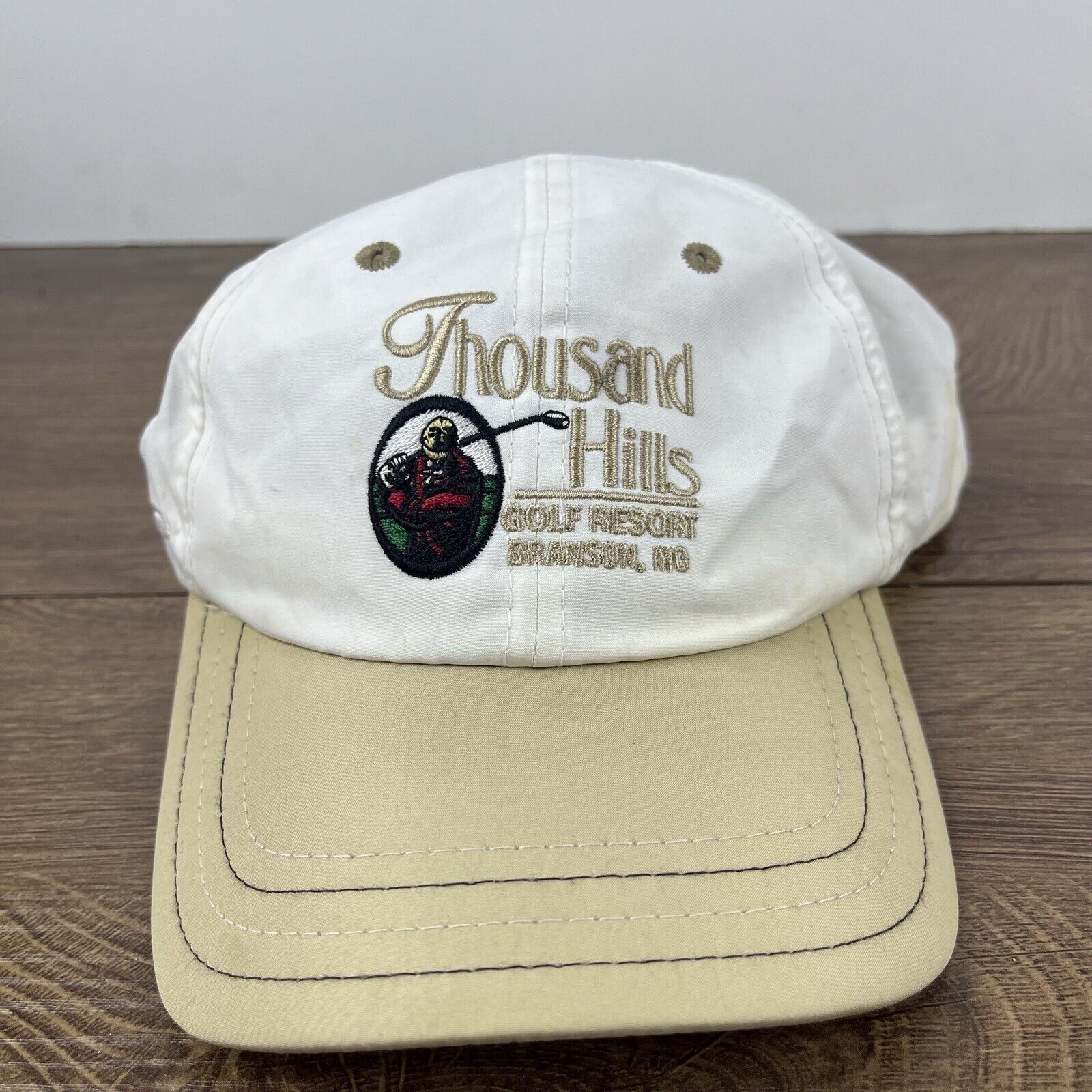 Other Thousand Hills Hat Golf Course White Adjustable Hat White Ad Size ONE SIZE - 6 Thumbnail