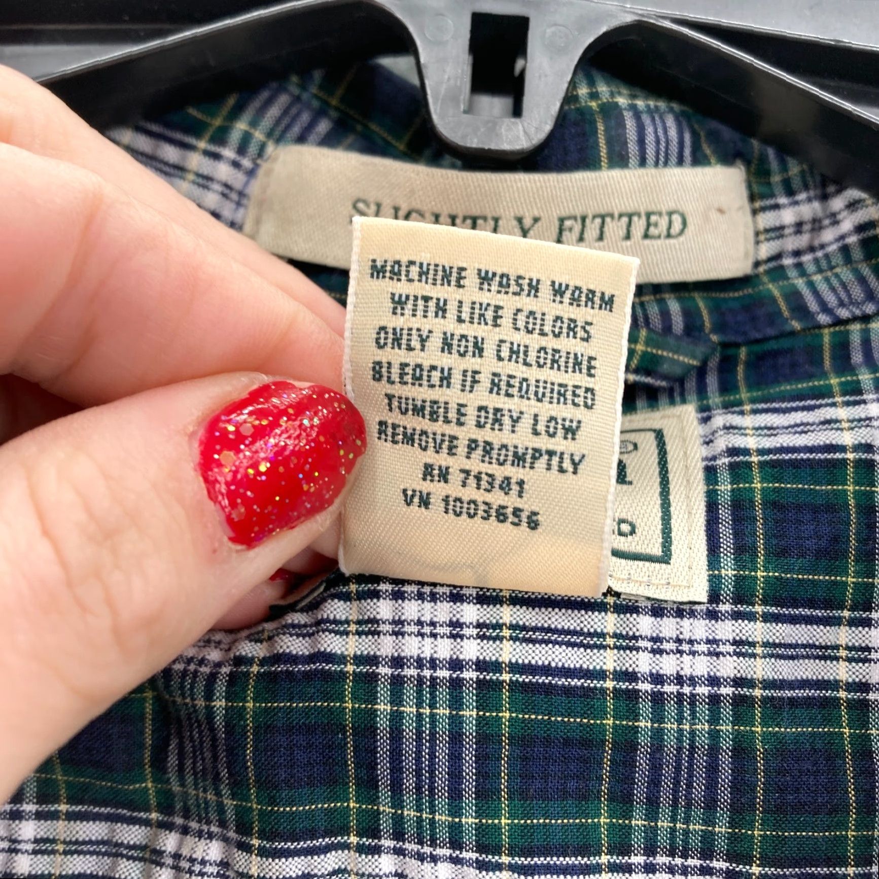 Vintage L.L. Bean Seersucker Button Up Shirt Mens Large Plaid Green Camp Shirt Size US L / EU 52-54 / 3 - 4 Thumbnail