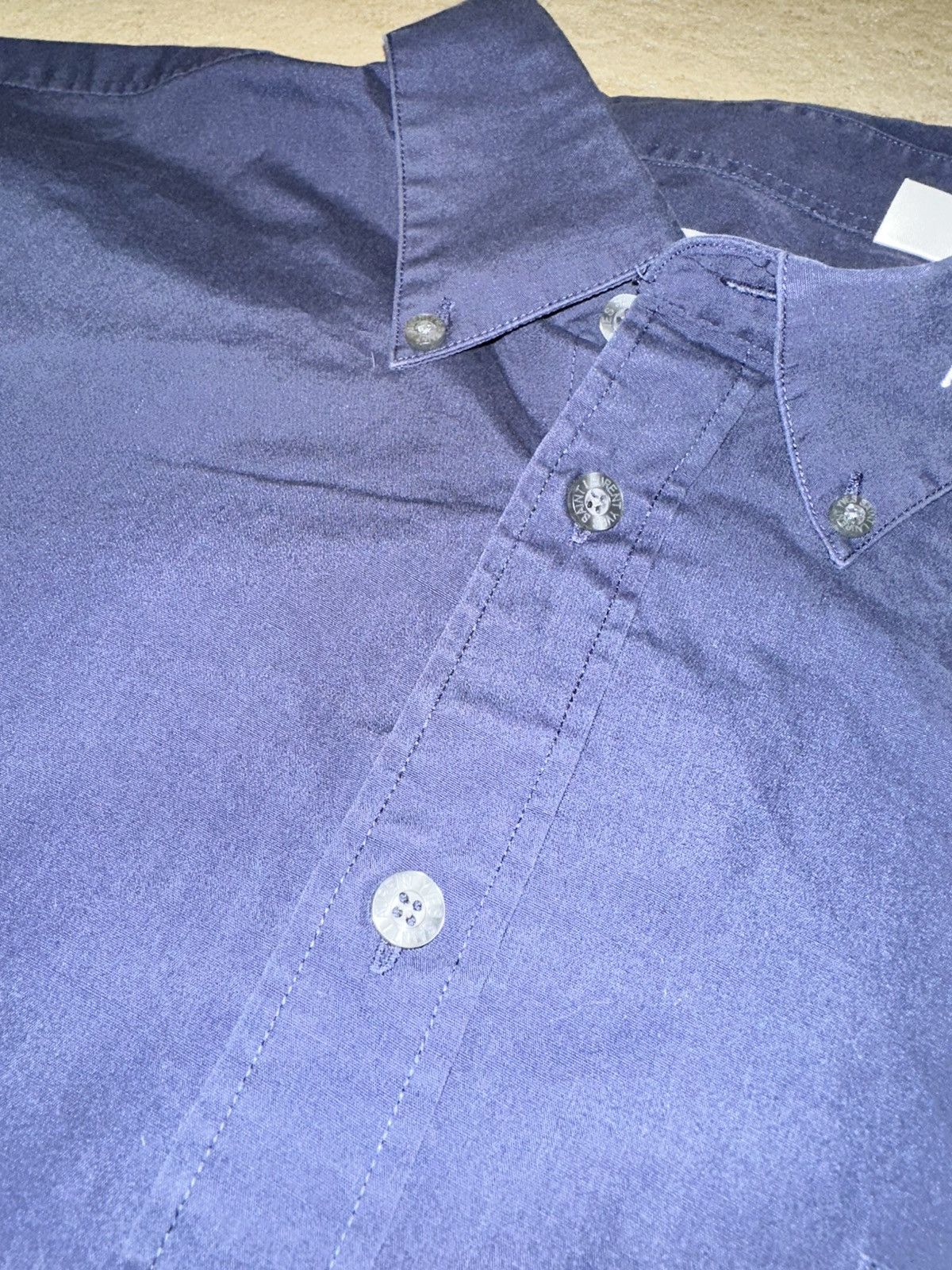 Yves Saint Laurent Collar Logo Yves Saint Laurent Navy Shirt Size US XL / EU 56 / 4 - 5 Thumbnail