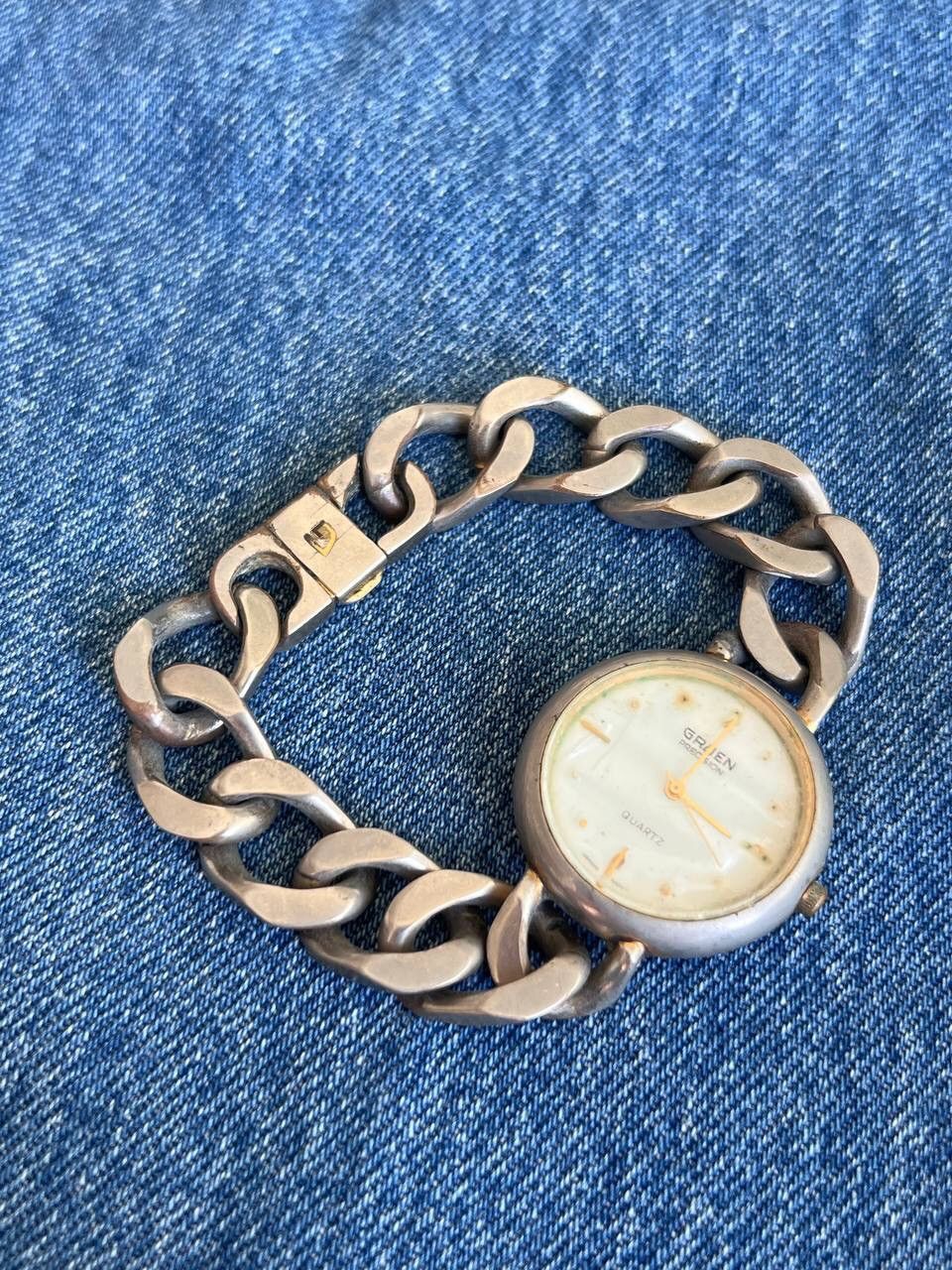 Japanese Brand × Vintage Vintage Japanese style Chain Metal futuristic Watch Bracelet Size ONE SIZE - 1 Thumbnail