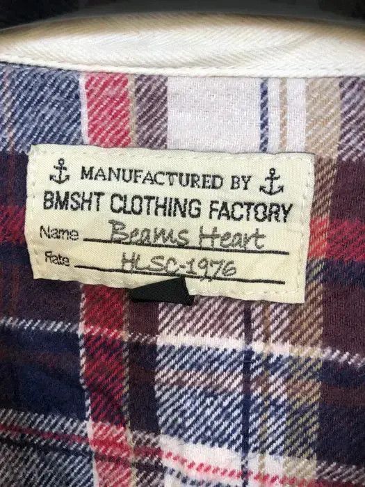 Beams Plus Beams Heart Japan Plaid Tartan Flannel Shirt 👕 Size US XL / EU 56 / 4 - 3 Thumbnail