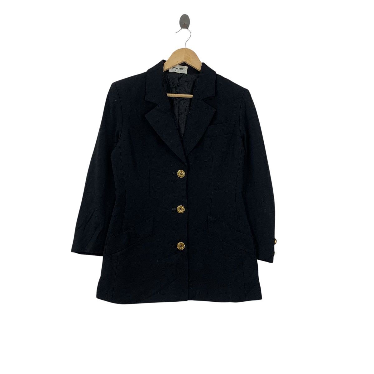 Hanae Mori Vintage HANAE MORI PAIRS Collection Gold Button Up Coat Size S / US 4 / IT 40 - 1 Thumbnail