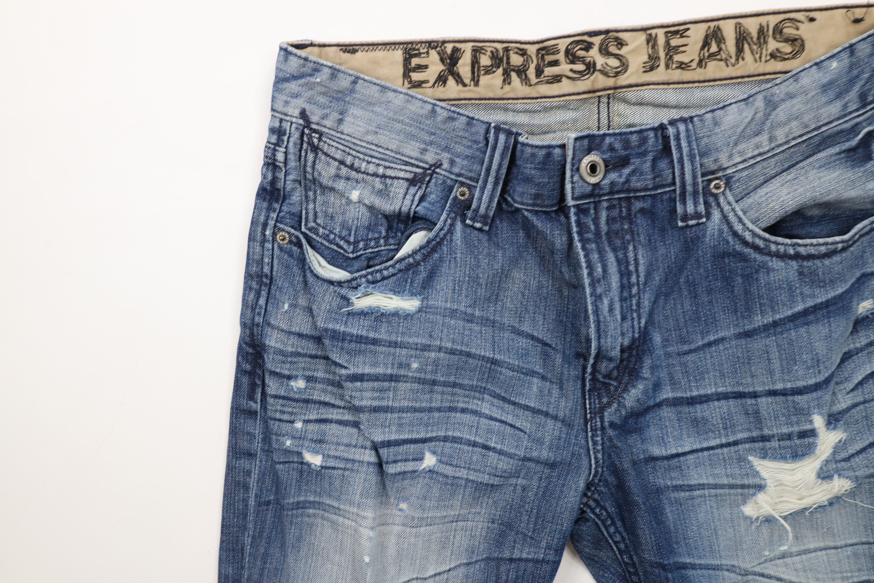 Express × Vintage Express Rocco Slim Fit Low Rise Boot Cut Denim Jeans Blue Size US 33 - 9 Thumbnail