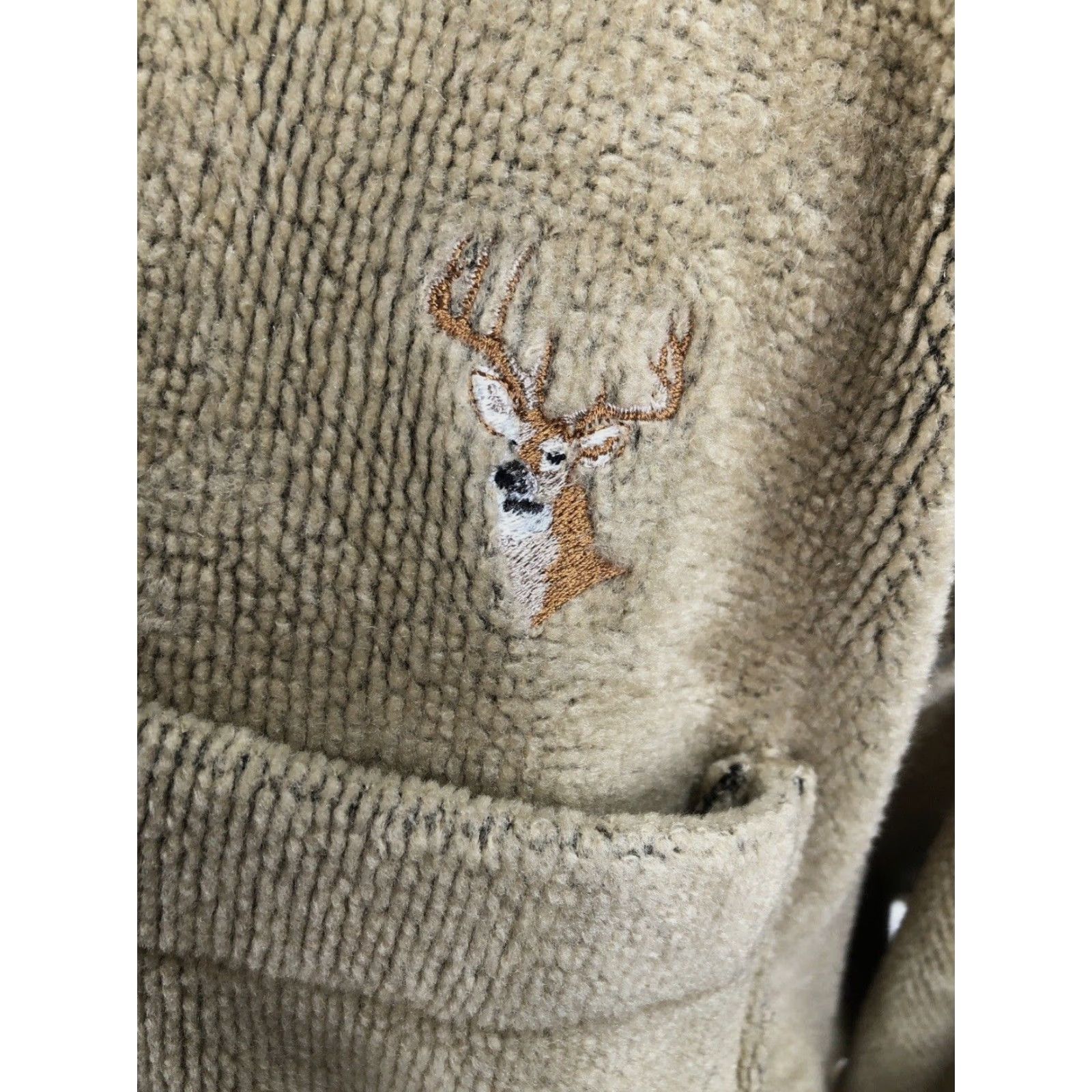 Vintage MUSKOKA LAKES Embroidered BUCK Hunting Fleece Mens XL Shirt Jacket - EXCELLENT Size US XL / EU 56 / 4 - 3 Thumbnail