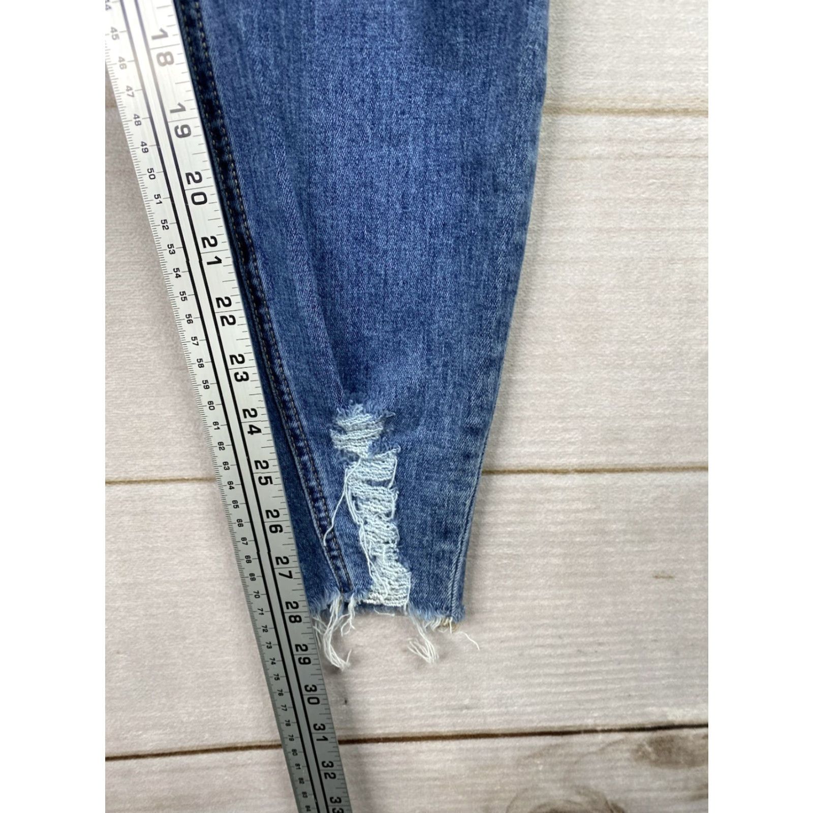 Vintage M Jeans by Maurices L Reg Super Skinny High Rise Dark Wash Stretch Button Fly Size 36" / US 14 / IT 50 - 5 Thumbnail