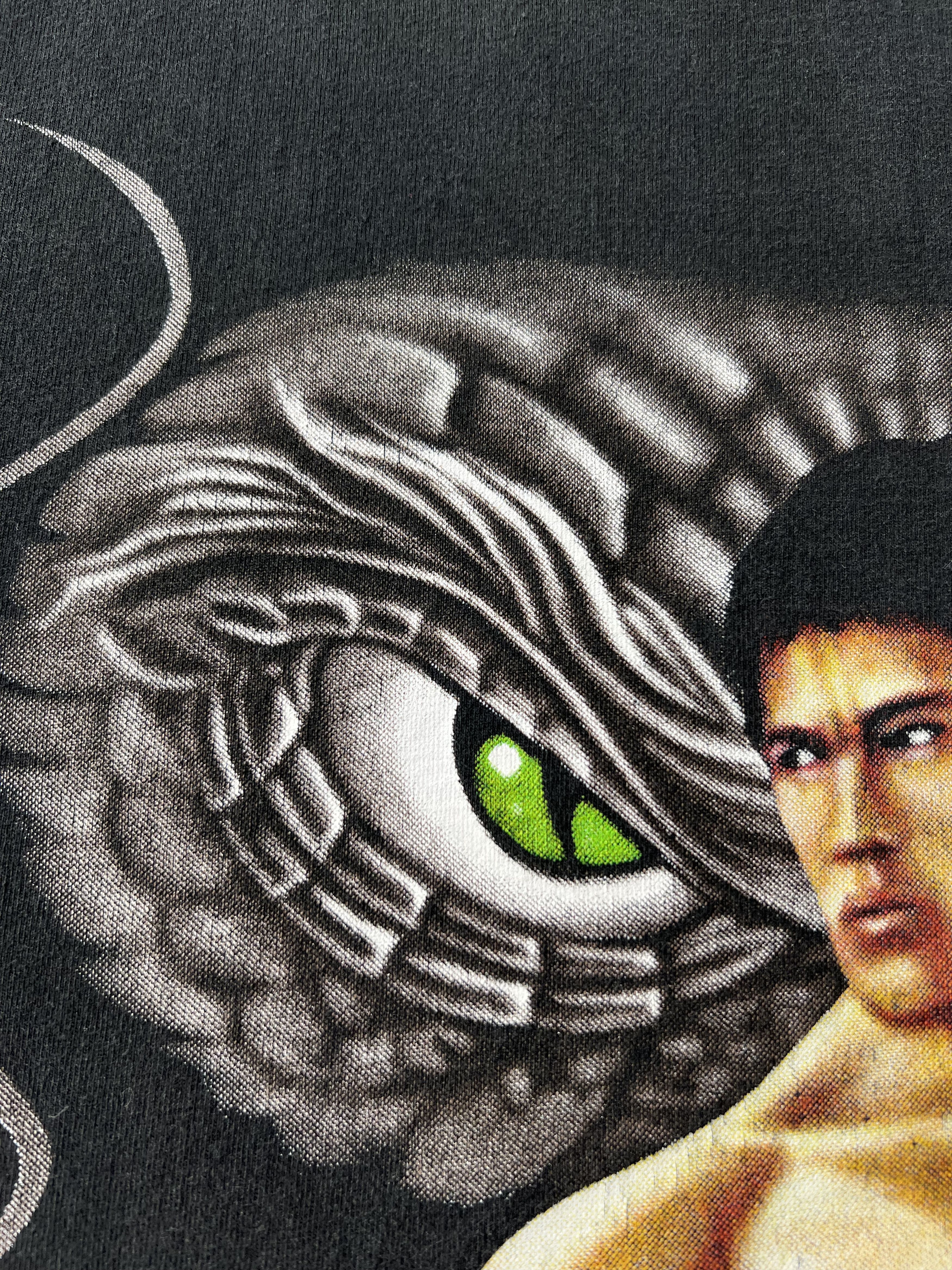 Vintage Vintage 90s Bruce Lee Dragon Movie Actor Black T-shirt Size US M / EU 48-50 / 2 - 7 Thumbnail