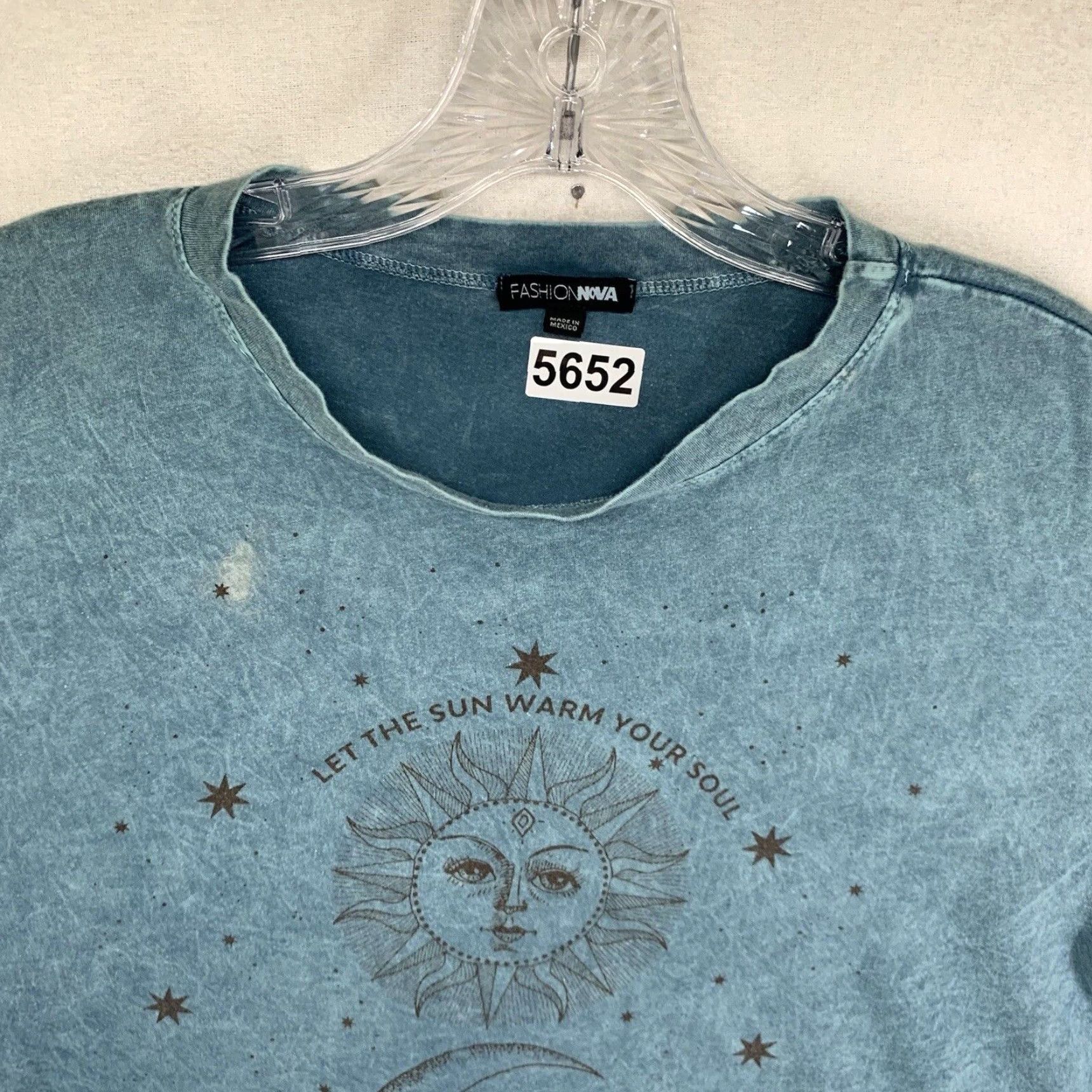 Vintage VINTAGE Fashion Nova Mens T-Shirt Large Green Sun & Moon Graphic Short Sleeve Cotton Casual Size US L / EU 52-54 / 3 - 6 Thumbnail