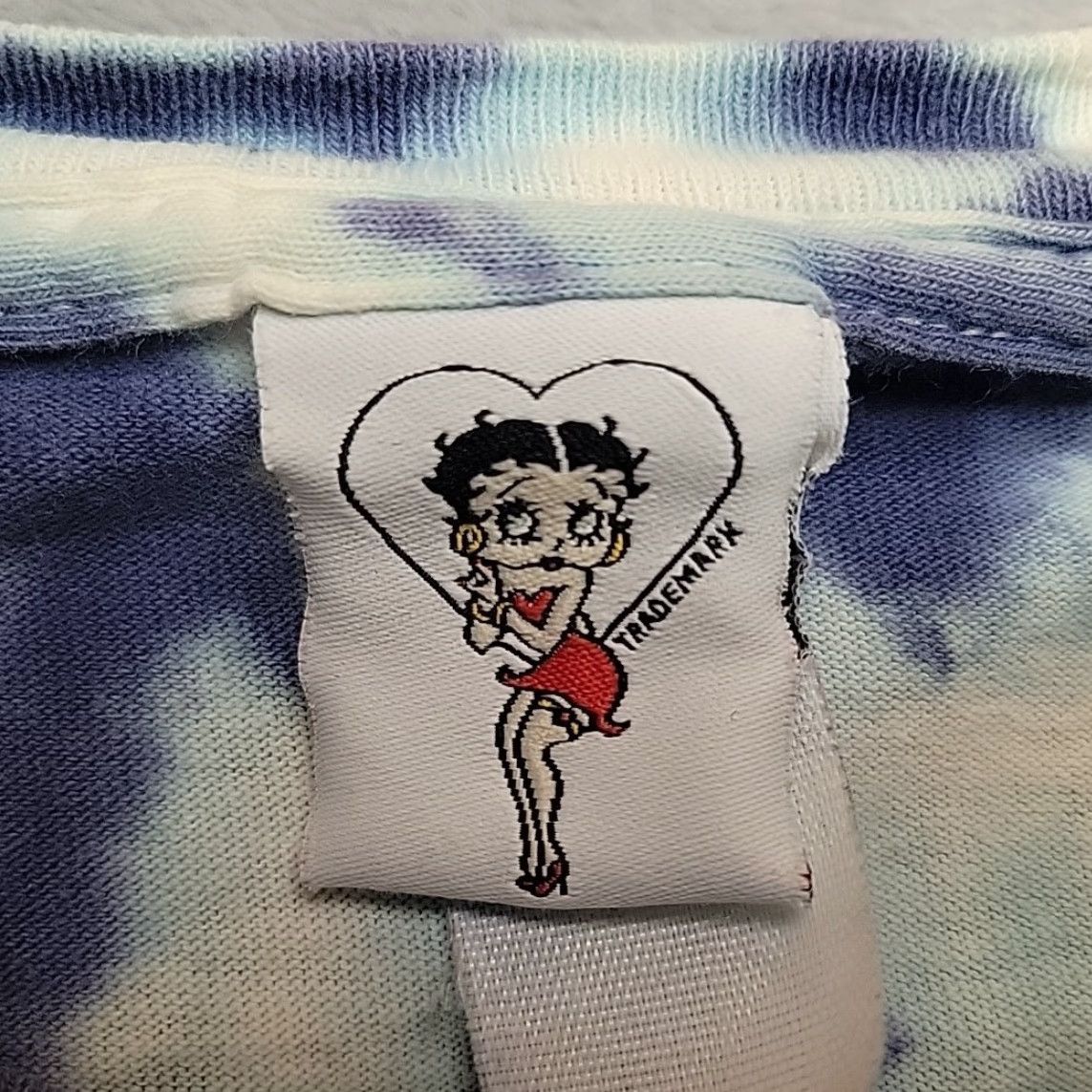 Vintage VINTAGE Betty Boop shirt Mens Small Blue Tie Dye Y2K Cartoon 2001 Womens? Mens? Size US S / EU 44-46 / 1 - 6 Thumbnail
