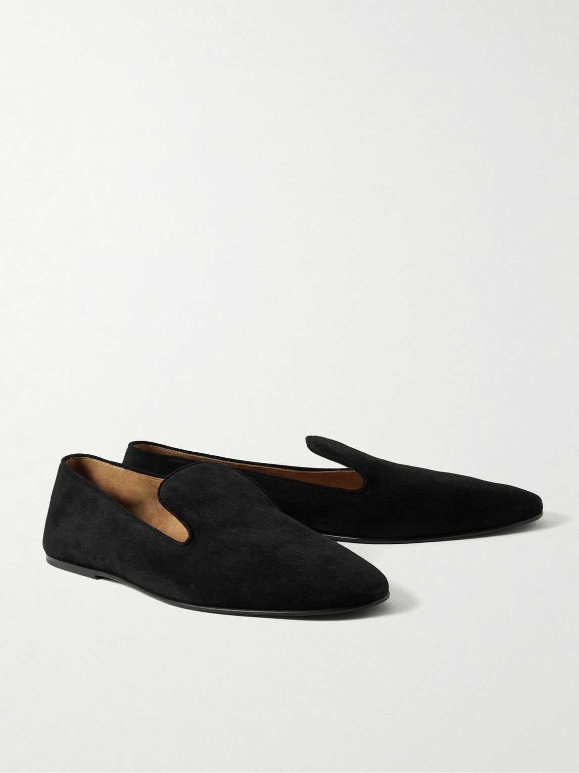 ($1190) Brent Suede Loafers in Black, Men's (Size 10)