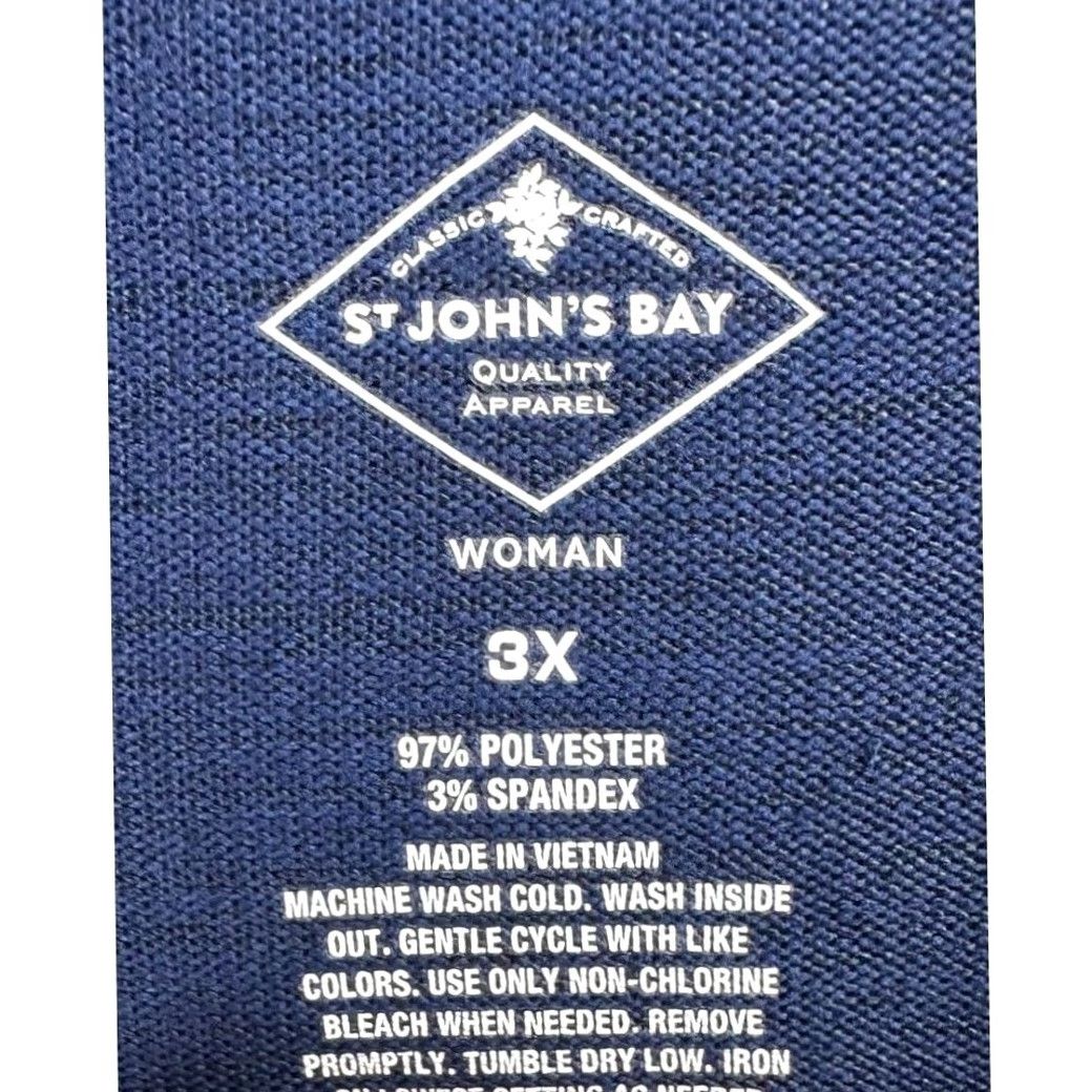 Vintage VINTAGE St Johns Bay Sweater Womens 3X Plus Navy Cowl Neck Pullover Stretch Ladies NEW Size XXL / US 16-18 / IT 52-54 - 4 Thumbnail