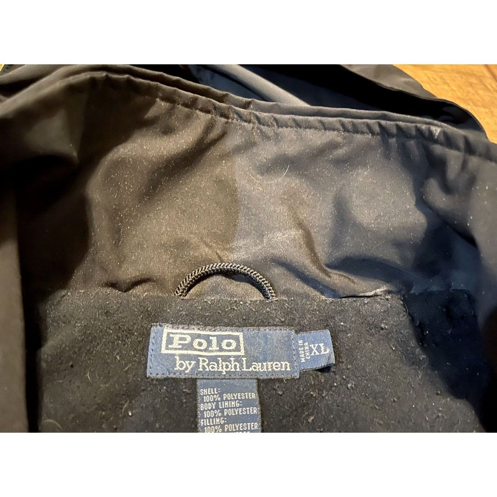 Polo Ralph Lauren VINTAGE Polo Ralph Lauren Black Hooded Fleece Lined Insulated Jacket Coat Men's XL Black Hooded Coat Mens XL Size US XL / EU 56 / 4 - 4 Thumbnail