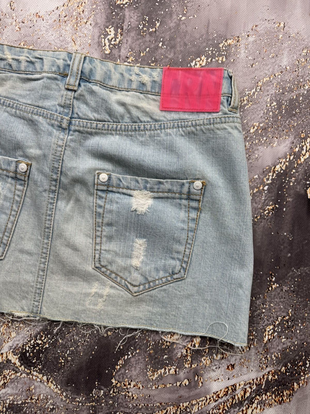 Vintage Vintage Denim Mini Skirt Size 25" / US 0 / IT 36 - 9 Thumbnail