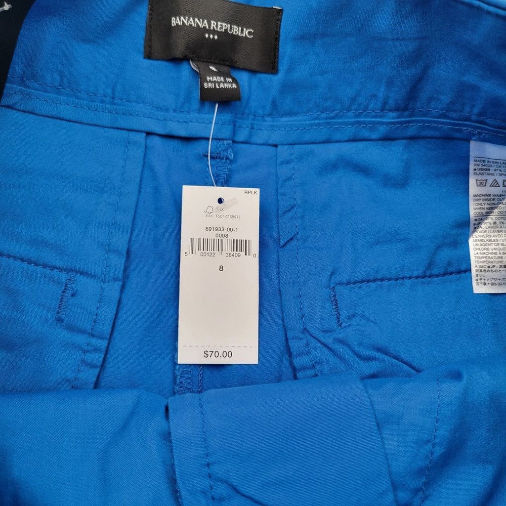 Banana Republic Banana Republic Women Cotton Blend Pleated Shorts 8 Waist 30 Size 30" / US 8 / IT 44 - 6 Thumbnail
