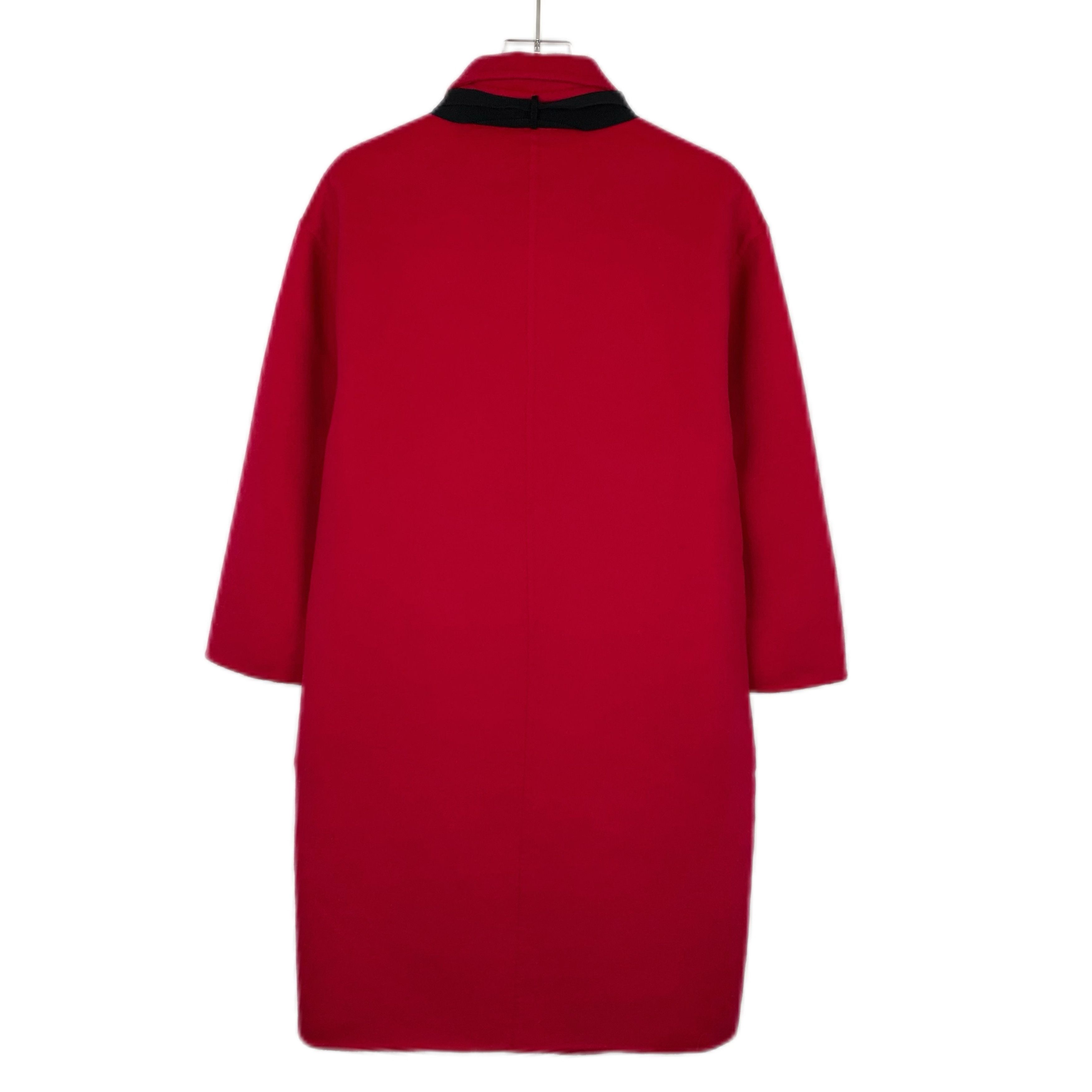 Gucci Gucci Red Wool Bow Collar Coat (Size M) Size M / US 6-8 / IT 42-44 - 8 Thumbnail