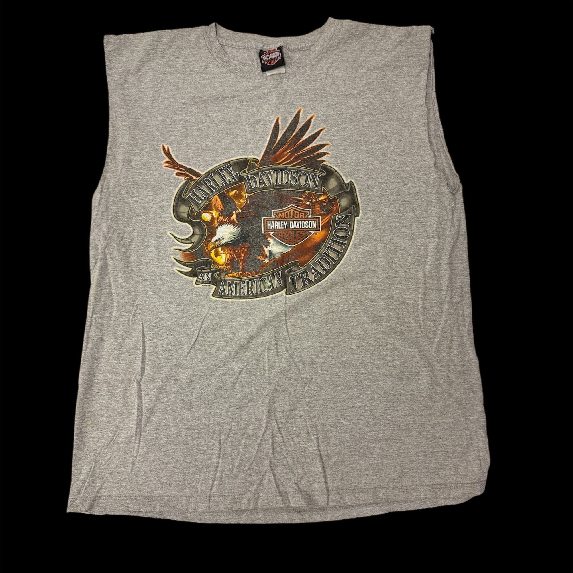 Harley Davidson Y2K HARLEY DAVIDSON Heather BIKER Tank Top SOARING EAGLE Size US XXL / EU 58 / 5 - 2 Thumbnail