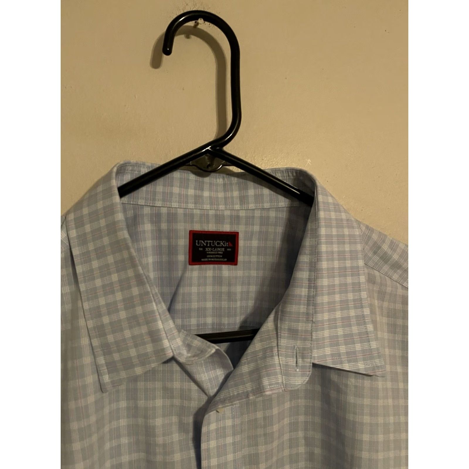 UNTUCKit UNTUCKit Light Blue Plaid Button Up Casual Dress Shirt L/S Men's 2XL XXL Size US XXL / EU 58 / 5 - 2 Thumbnail