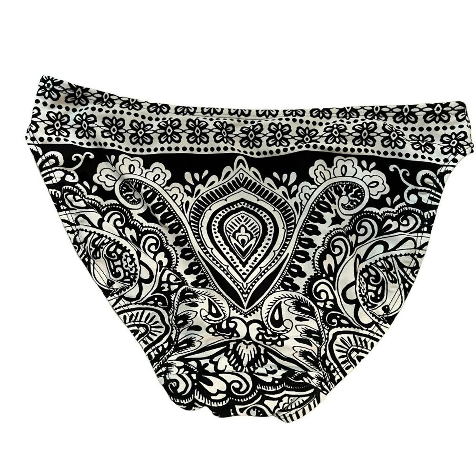 Athleta Athleta Paisley Bikini Bottom Black White Purple Small Size S / US 4 / IT 40 - 6 Thumbnail