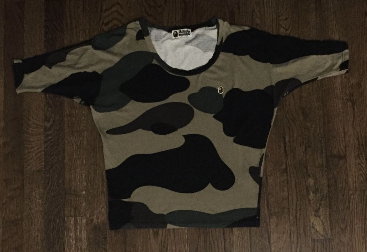 Bape Bape camo long sleeve tee shirt Size S / US 4 / IT 40 - 1 Thumbnail