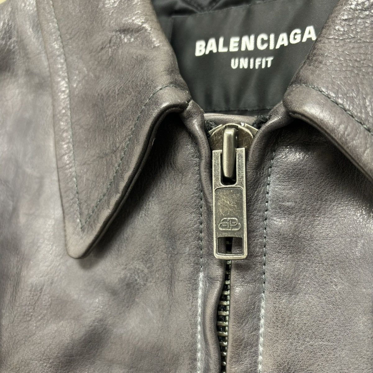 Balenciaga Balenciaga Unifit dirty calf crinkle leather jacket Size US M / EU 48-50 / 2 - 4 Thumbnail