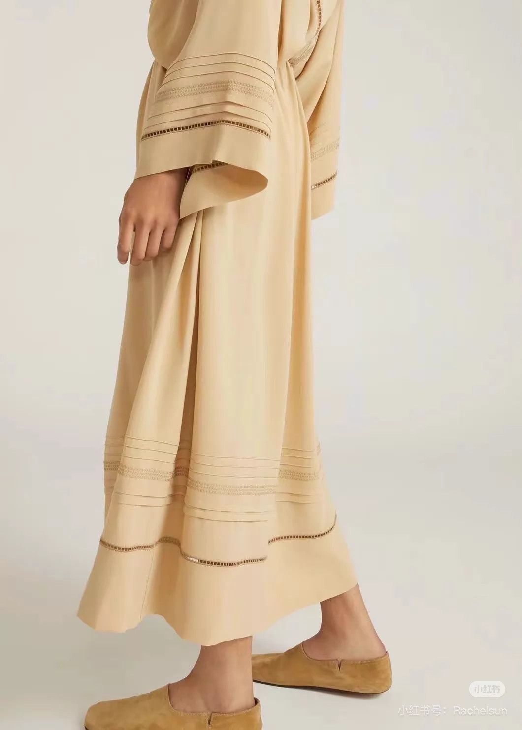 Loro Piana LoroPiana Khaki Lace-up Waist-cinched XS Silk Dress Size XS / US 0-2 / IT 36-38 - 6 Thumbnail