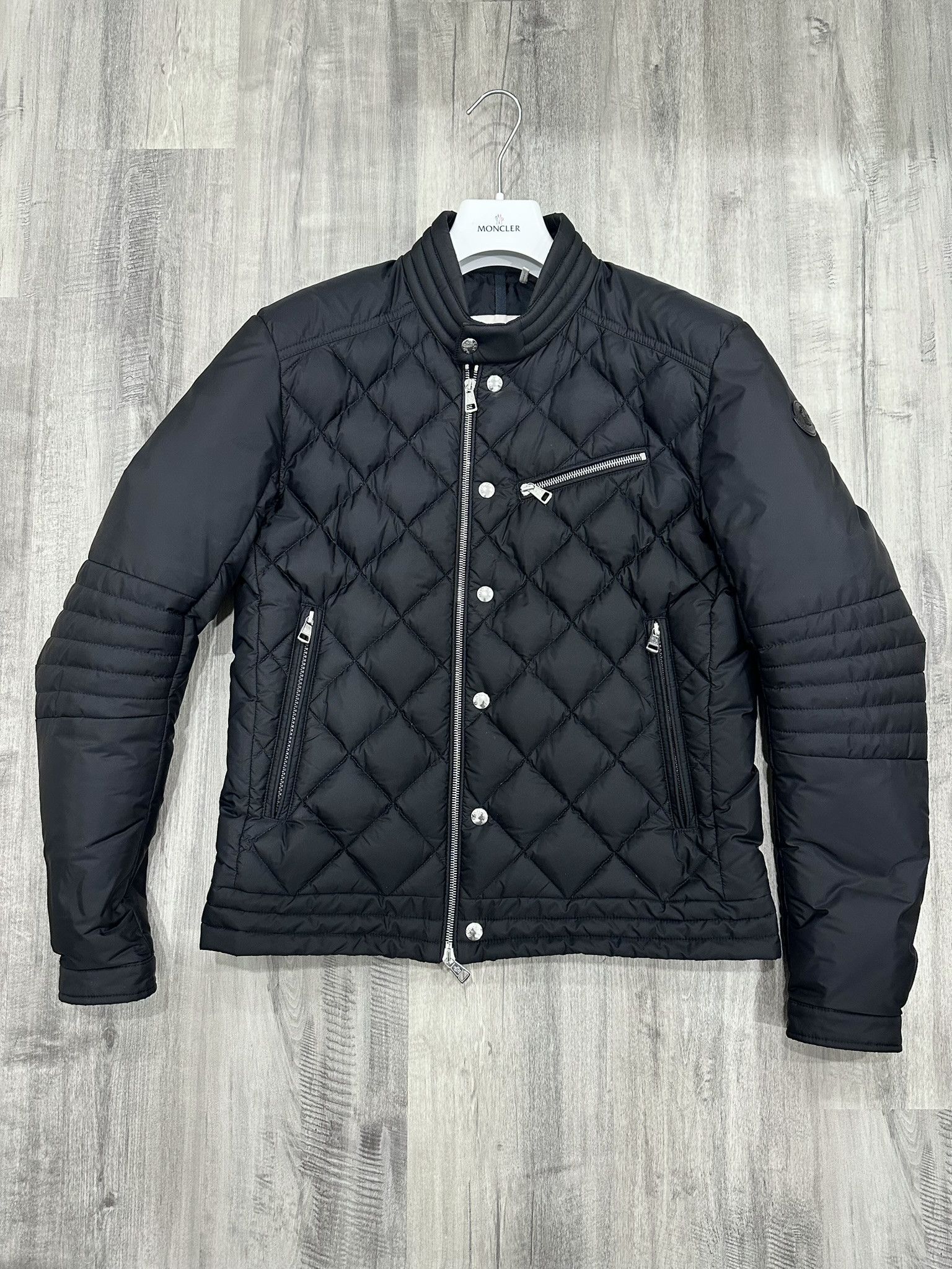 Moncler Moncler Down Jacket - Vulpie Moto Jacket Size US S / EU 44-46 / 1 - 1 Thumbnail