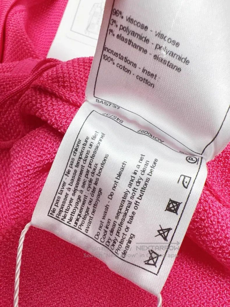 Chanel Chanel 21P rose-red knitted Polo short-sleeved dress Size XXS / US 00 / IT 34 - 8 Thumbnail