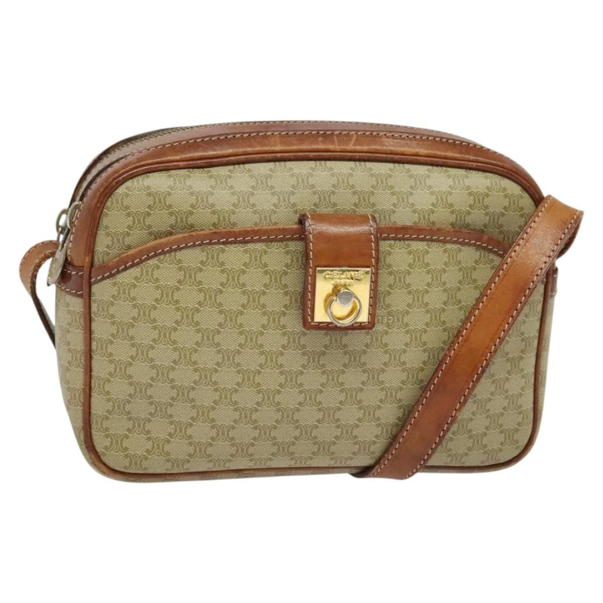 Celine CELINE Macadam Canvas Shoulder Bag Pvc Beige Gold Size ONE SIZE - 1 Thumbnail