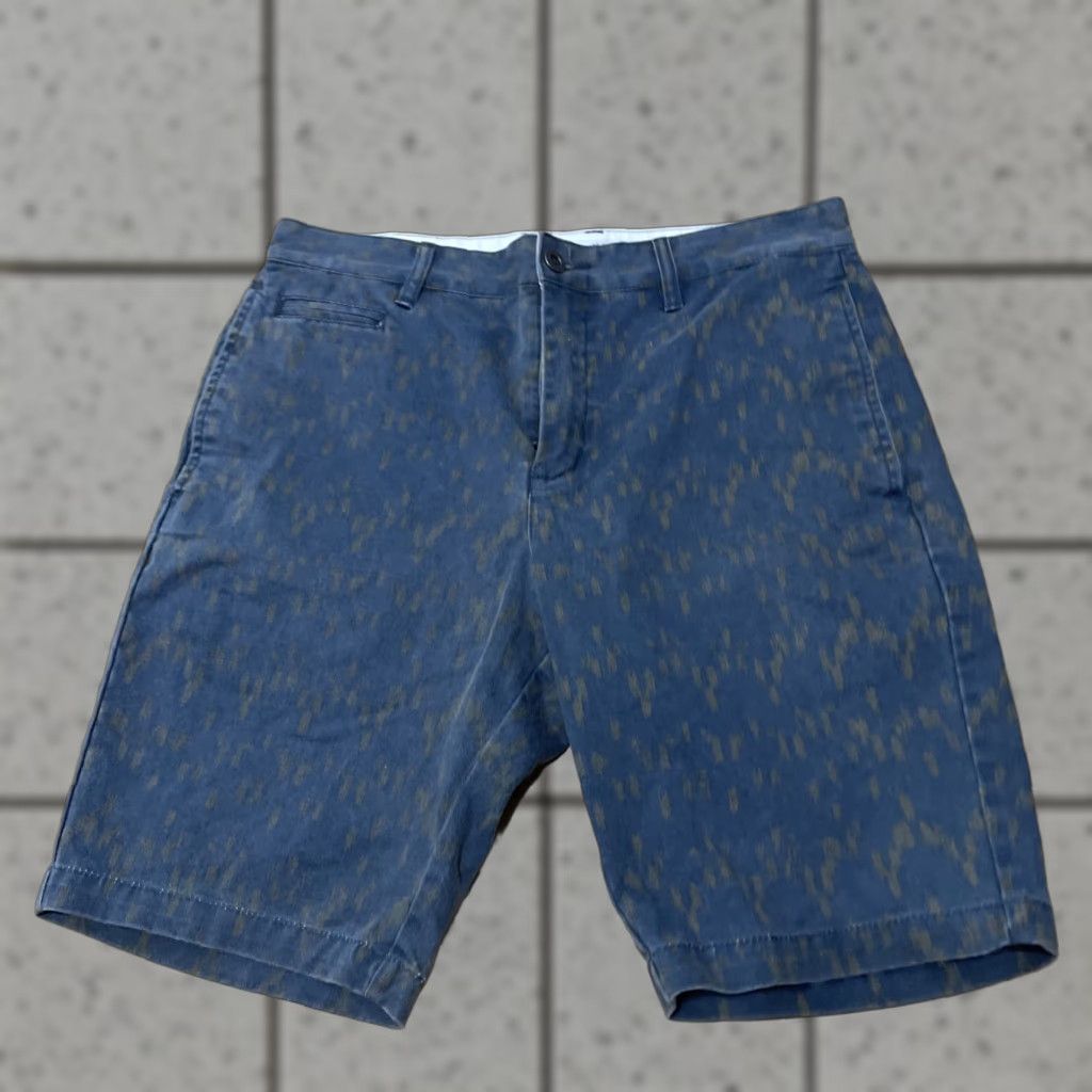 RVCA RVCA Shorts Men 32 Nature X Industry Geometric Nature Print Blue Tan Twill Chino Size US 32 / EU 48 - 1 Thumbnail