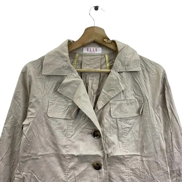 Vintage Vtg ELLE PARIS SPORTS Minimalist Biege Cardigan Blouse Size S / US 4 / IT 40 - 2 Thumbnail