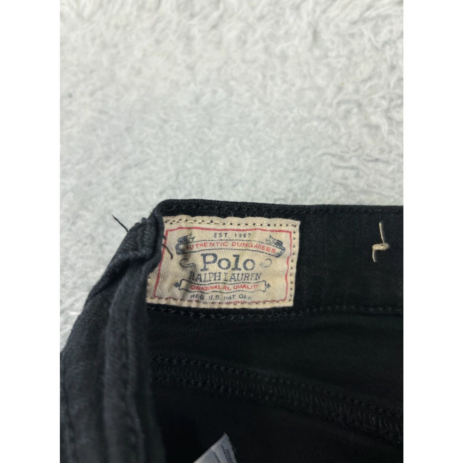 Dickies Polo Ralph Lauren Jeans Womens 24X30 Denim Black Skinny Low Rise Cotton 5-Pocket Dickies City Preppy 90s Mens Girls Size 26" / US 2 / IT 38 - 6 Thumbnail