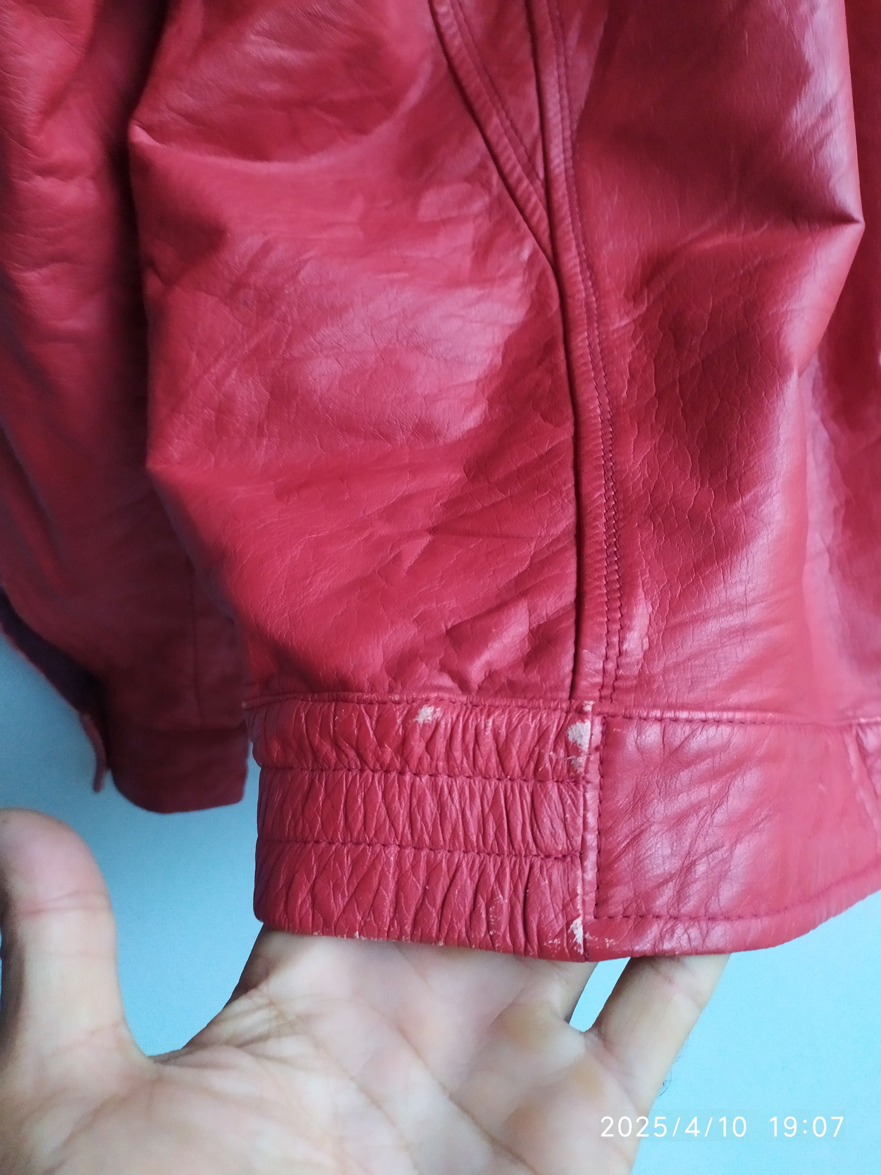 Japanese Brand Vintage Japanese Red Leather Jacket Size US M / EU 48-50 / 2 - 8 Thumbnail