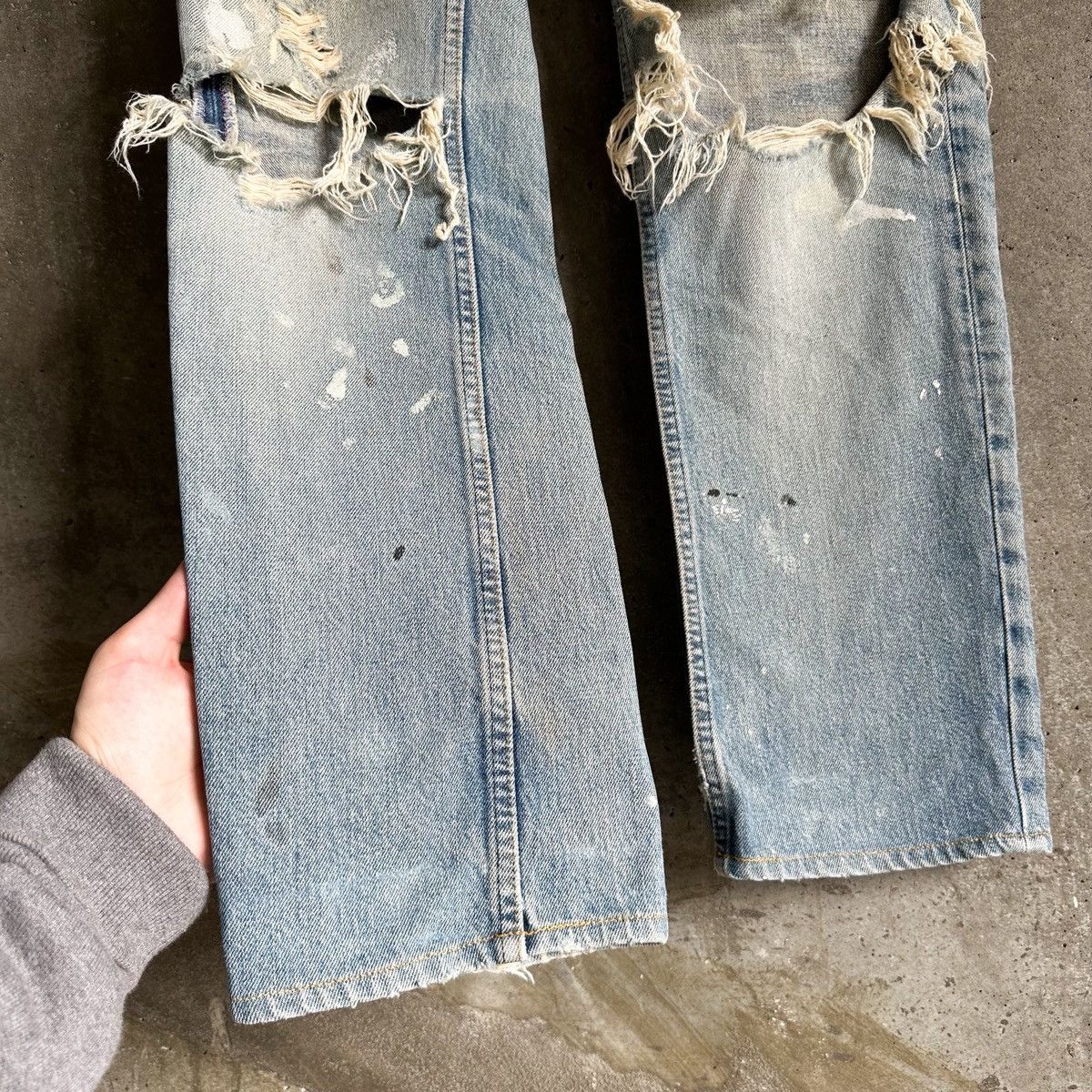 Vintage Helmut Lang THRASHED Painter Denim