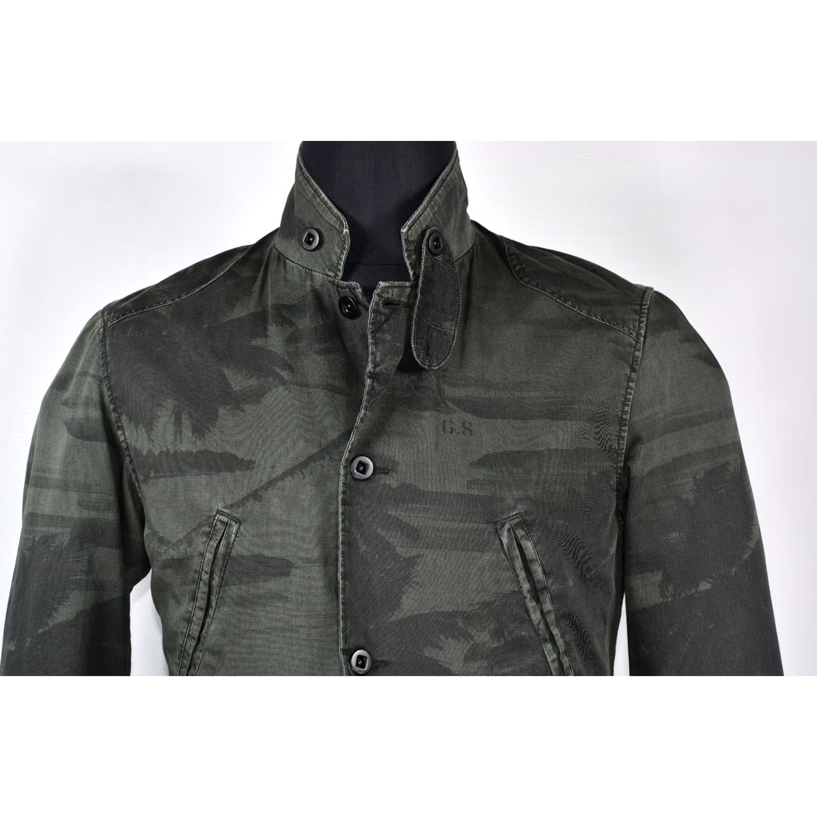 G-Star G-Star Raw Cargo Norris Palm Blazer Jacket M Men Green 100% Cotton Logo Vintage: No Casual Cardigan? Size 40R - 6 Thumbnail