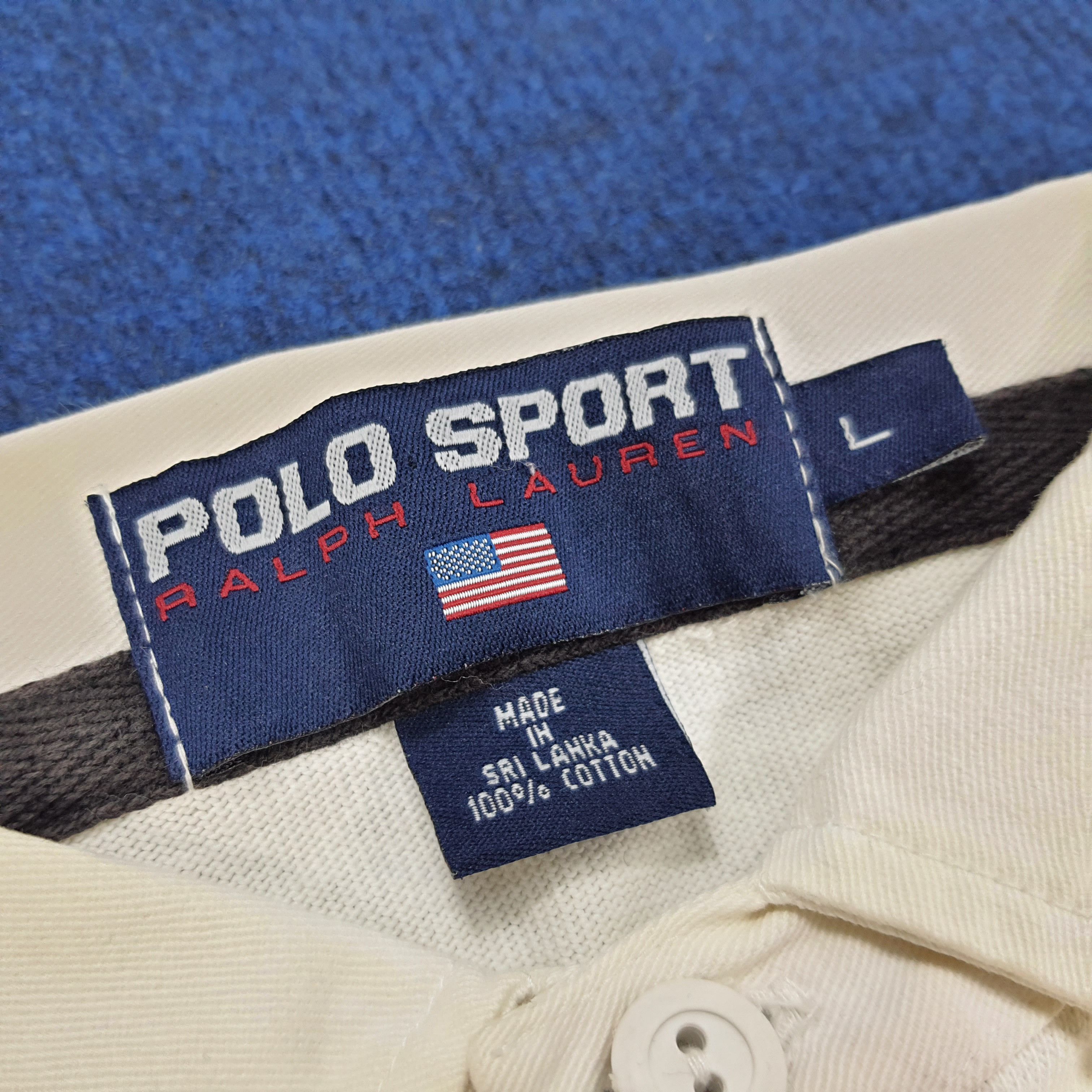 Polo Ralph Lauren × Vintage Vintage Polo Sport Ralph Lauren Long Sleeve Polo Shirt Size US XL / EU 56 / 4 - 4 Thumbnail
