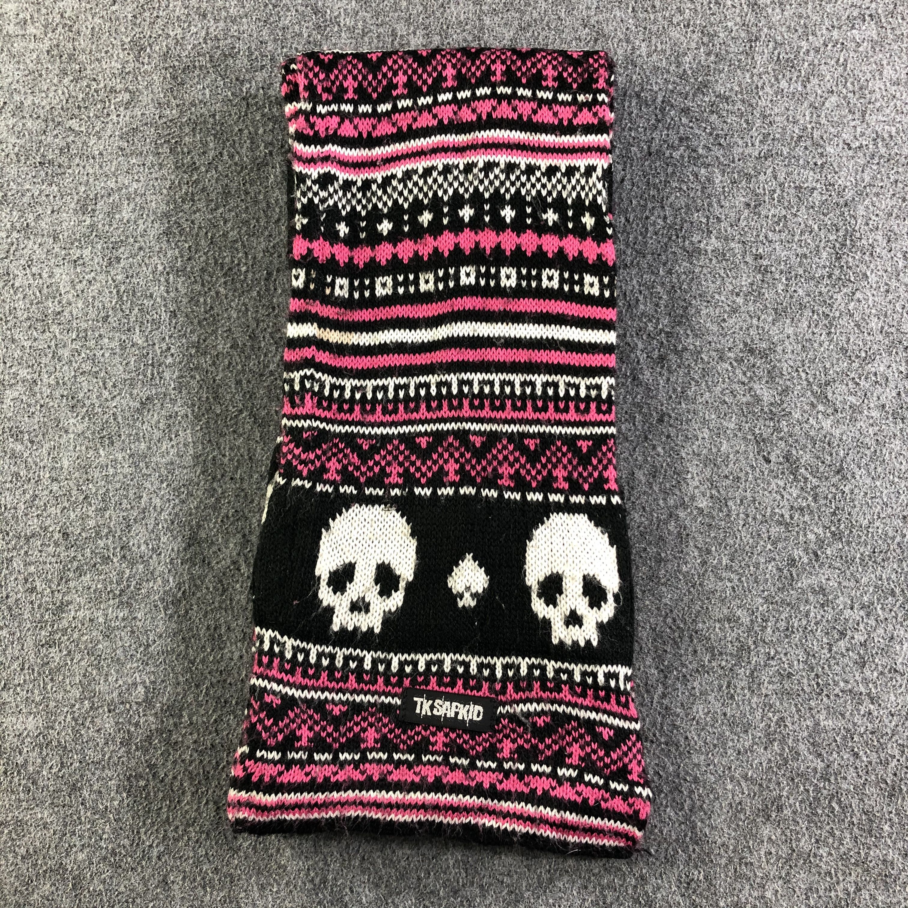 Vintage TK Sapkid Skull Scarf/ Muffler / Neckwear P148 Size ONE SIZE - 3 Thumbnail