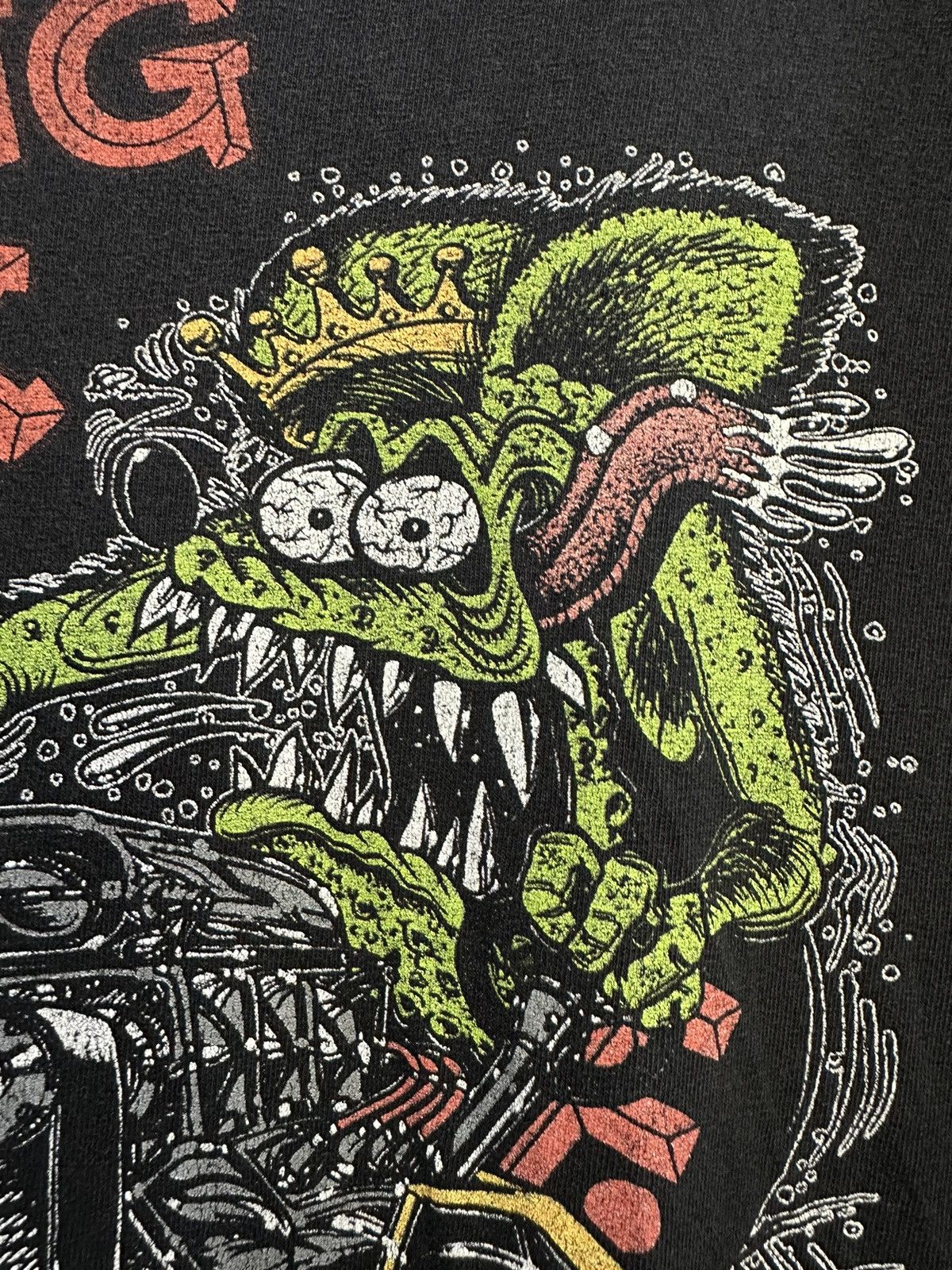 Girl Skateboards × Vintage Vintage King Fink Big Daddy Rat Fink Faded Tee Size US L / EU 52-54 / 3 - 4 Thumbnail