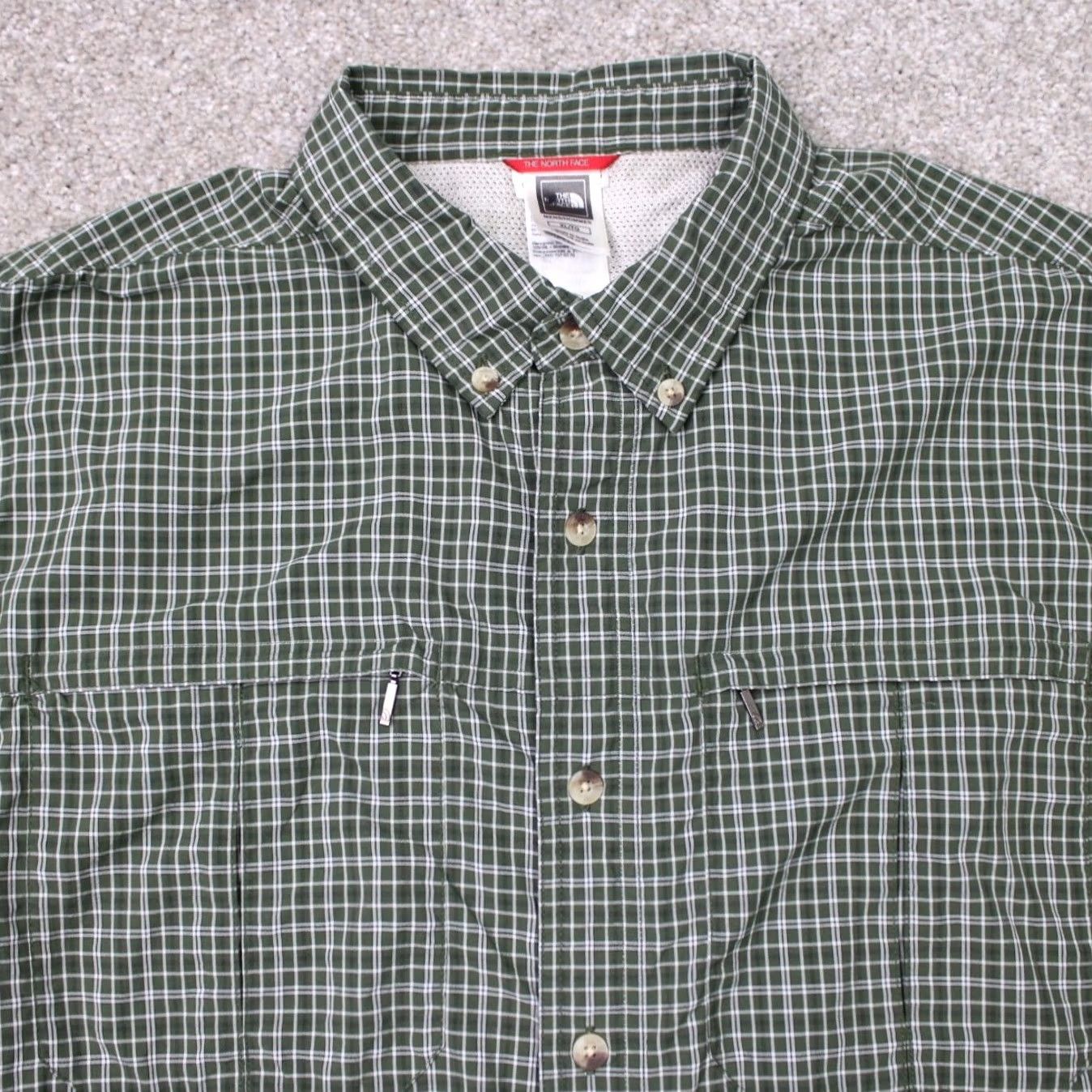 The North Face The North Face Shirt Mens XL Green Plaid Long Sleeve Button-Up Pocket Vented Size US XL / EU 56 / 4 - 5 Thumbnail