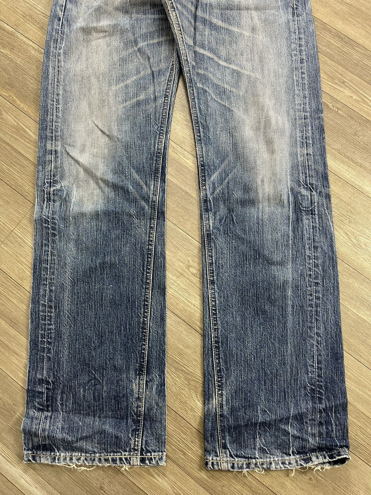 If Six Was Nine 🇯🇵2000s Edwin Blue Trip 503 Japan Distressed Nice Faded Jeans Size US 30 / EU 46 - 3 Thumbnail