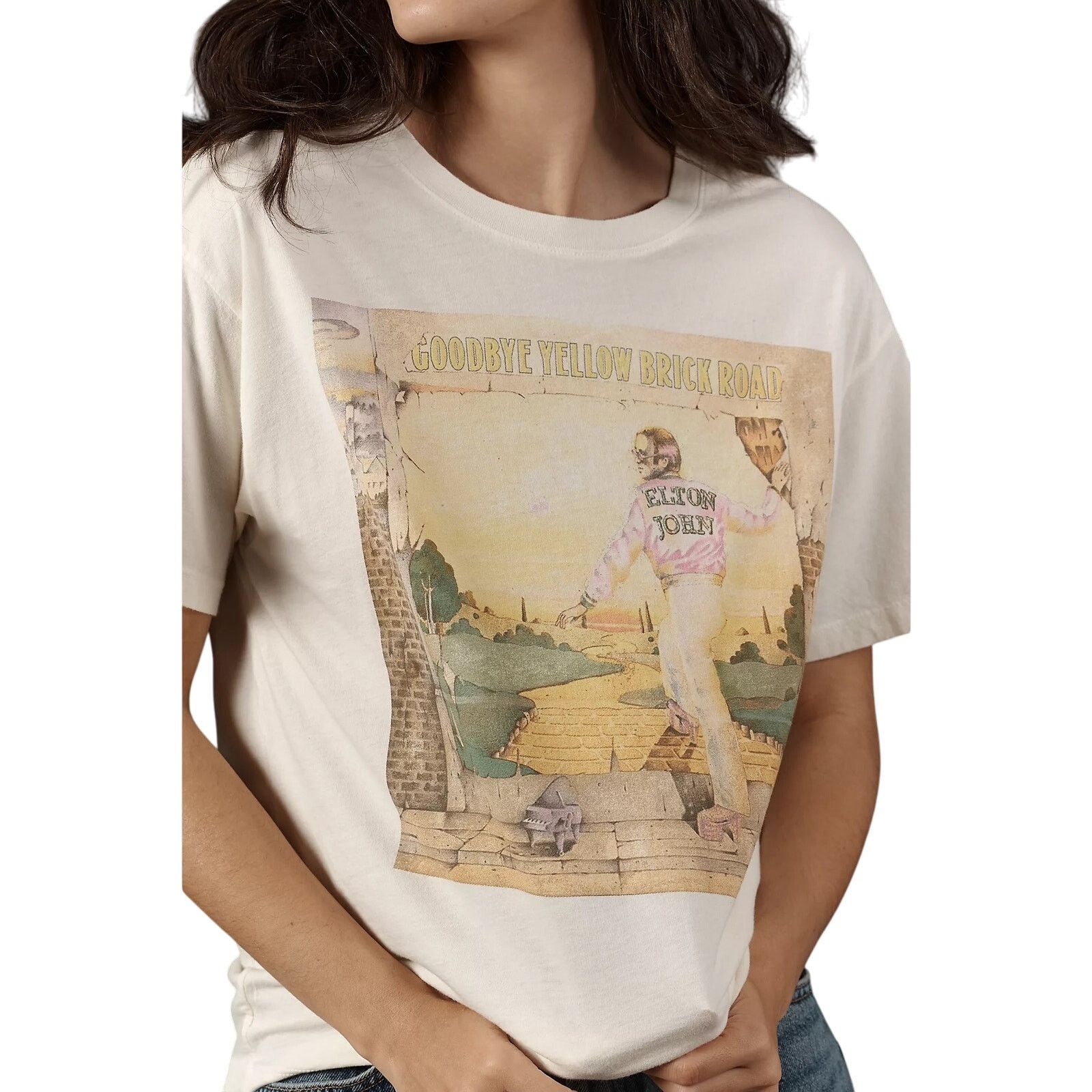 Anthropologie LETLUV Elton John Goodbye Yellow Brick Road Tee Size Small Size XL / US 12-14 / IT 48-50 - 1 Thumbnail