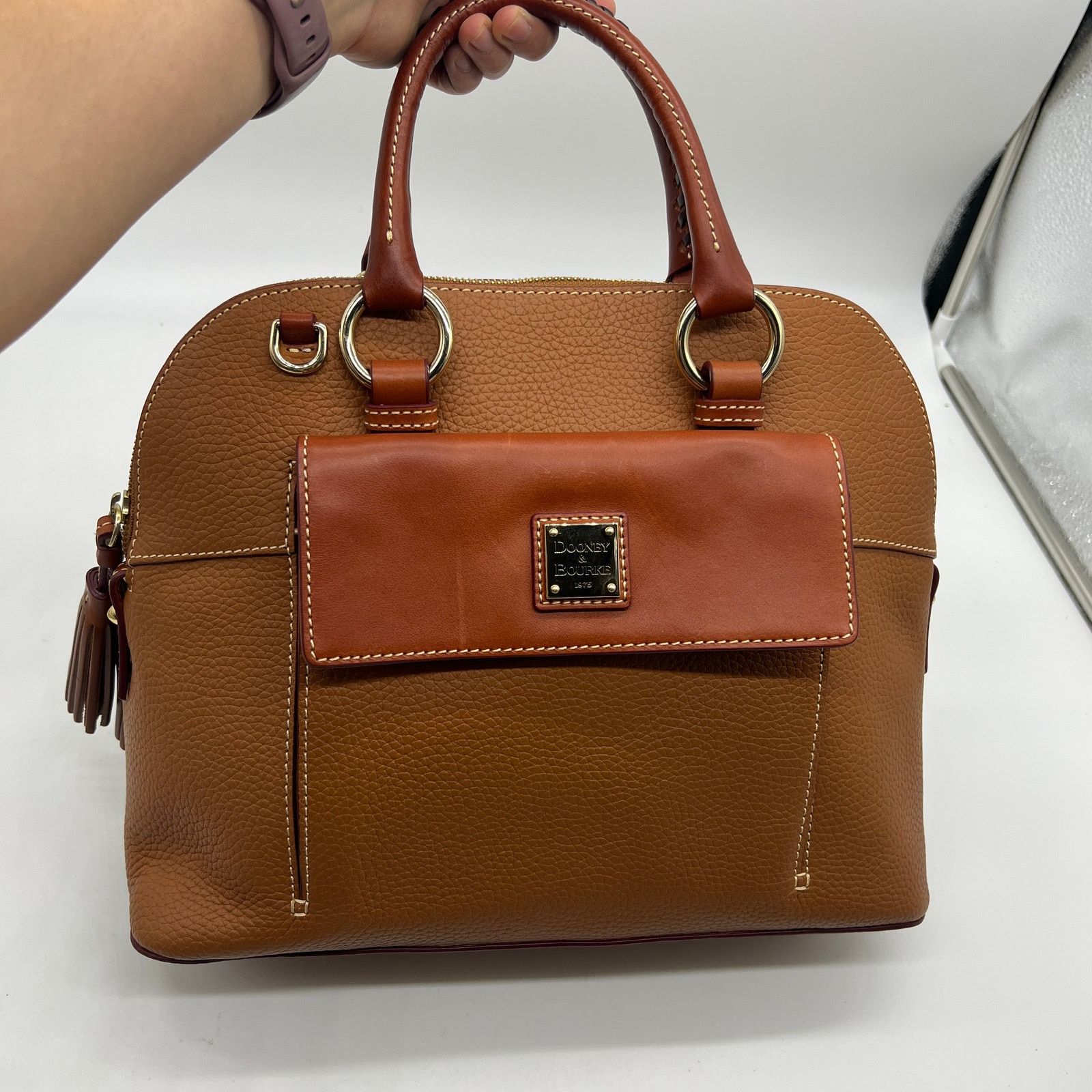 Dooney & Bourke Dooney & Bourke Pebble Leather Aubrey Satchel Satchel Size ONE SIZE - 15 Thumbnail